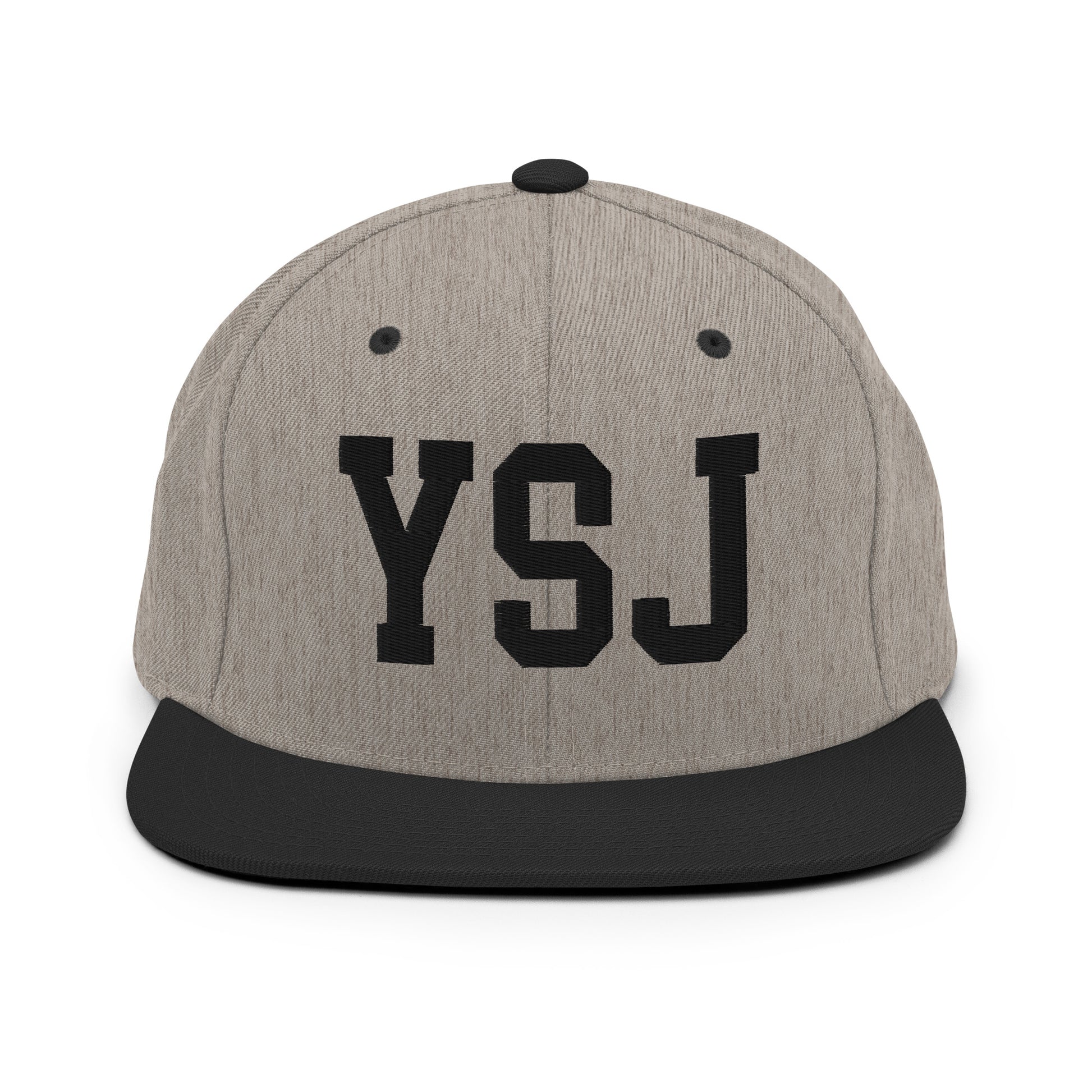 College-Style Classic Snapback Hat • Black • YSJ Saint John Souvenir • YHM Designs - Image 23