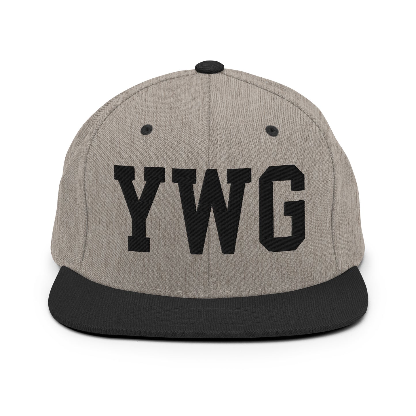 College-Style Classic Snapback Hat • Black • YWG Winnipeg Souvenir • YHM Designs - Image 23
