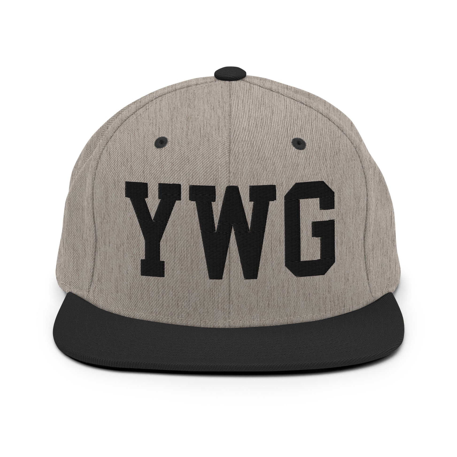 College-Style Classic Snapback Hat • Black • YWG Winnipeg Souvenir • YHM Designs - Image 23