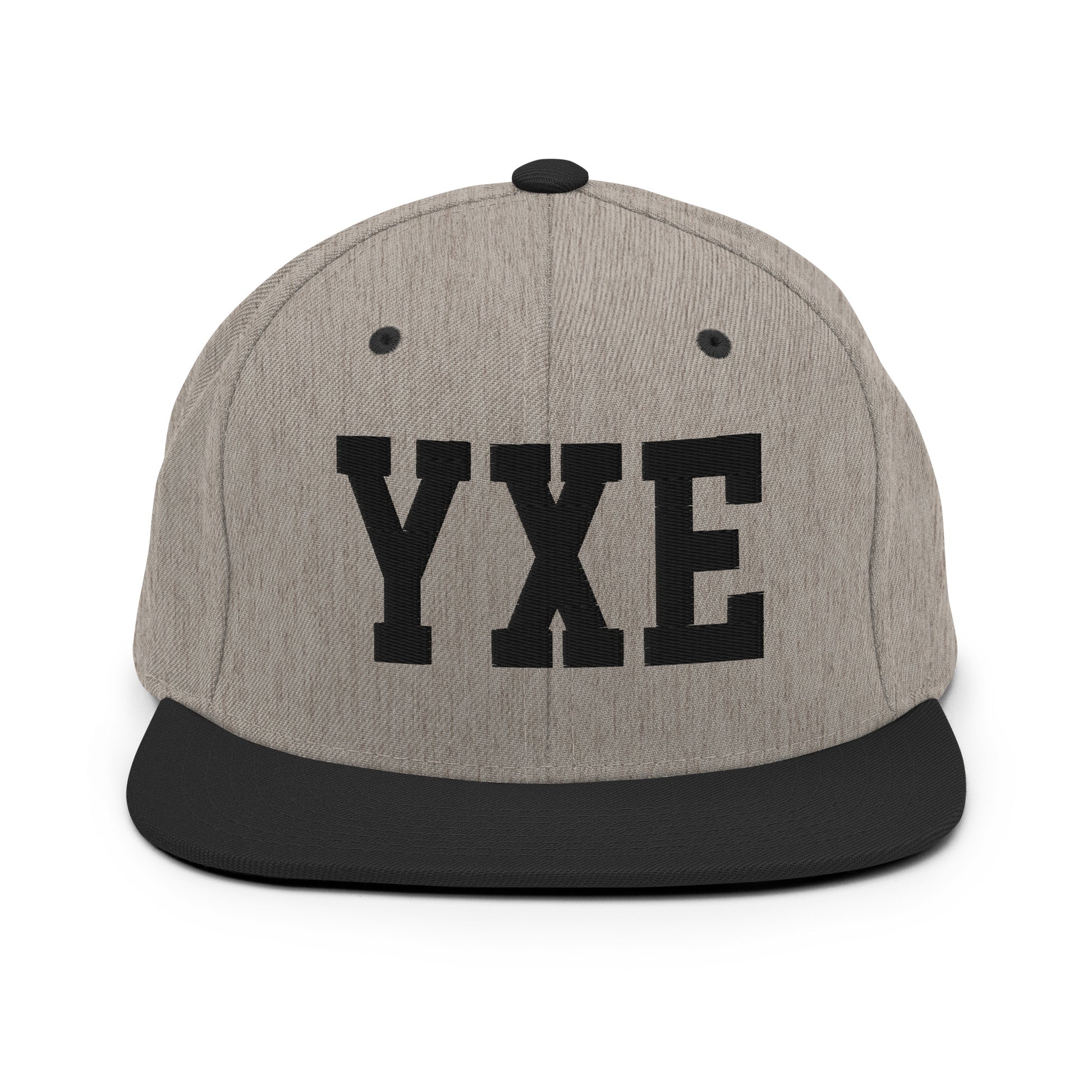 College-Style Classic Snapback Hat • Black • YXE Saskatoon • YHM Designs - Image 23