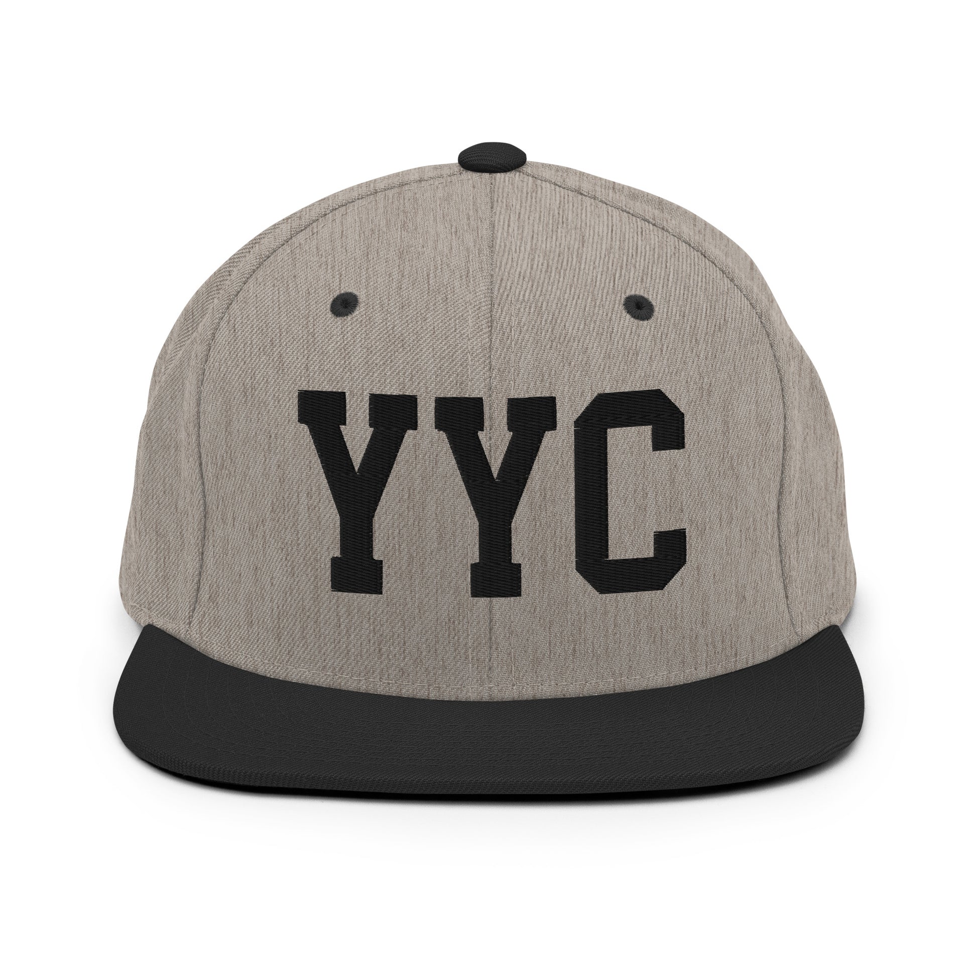 College-Style Classic Snapback Hat • Black • YYC Calgary Souvenir • YHM Designs - Image 23