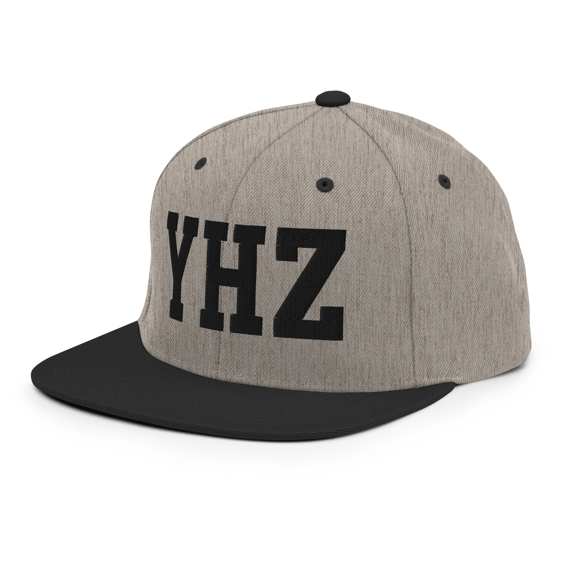 College-Style Classic Snapback Hat • Black • YHZ Halifax Souvenir • YHM Designs - Image 25