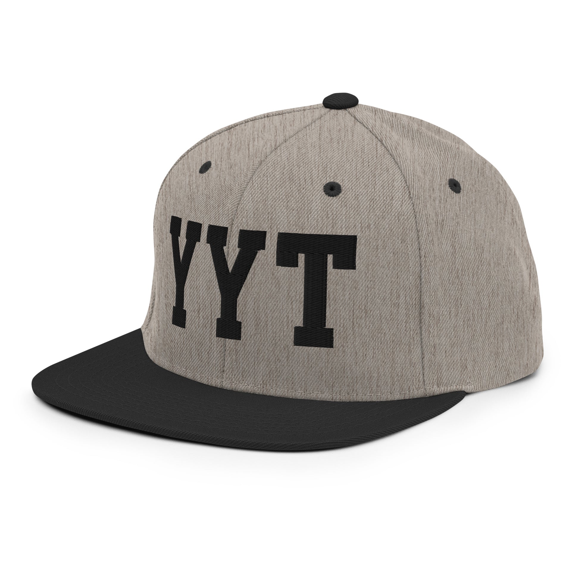 College-Style Classic Snapback Hat • Black • YYT St. John's • YHM Designs - Image 25