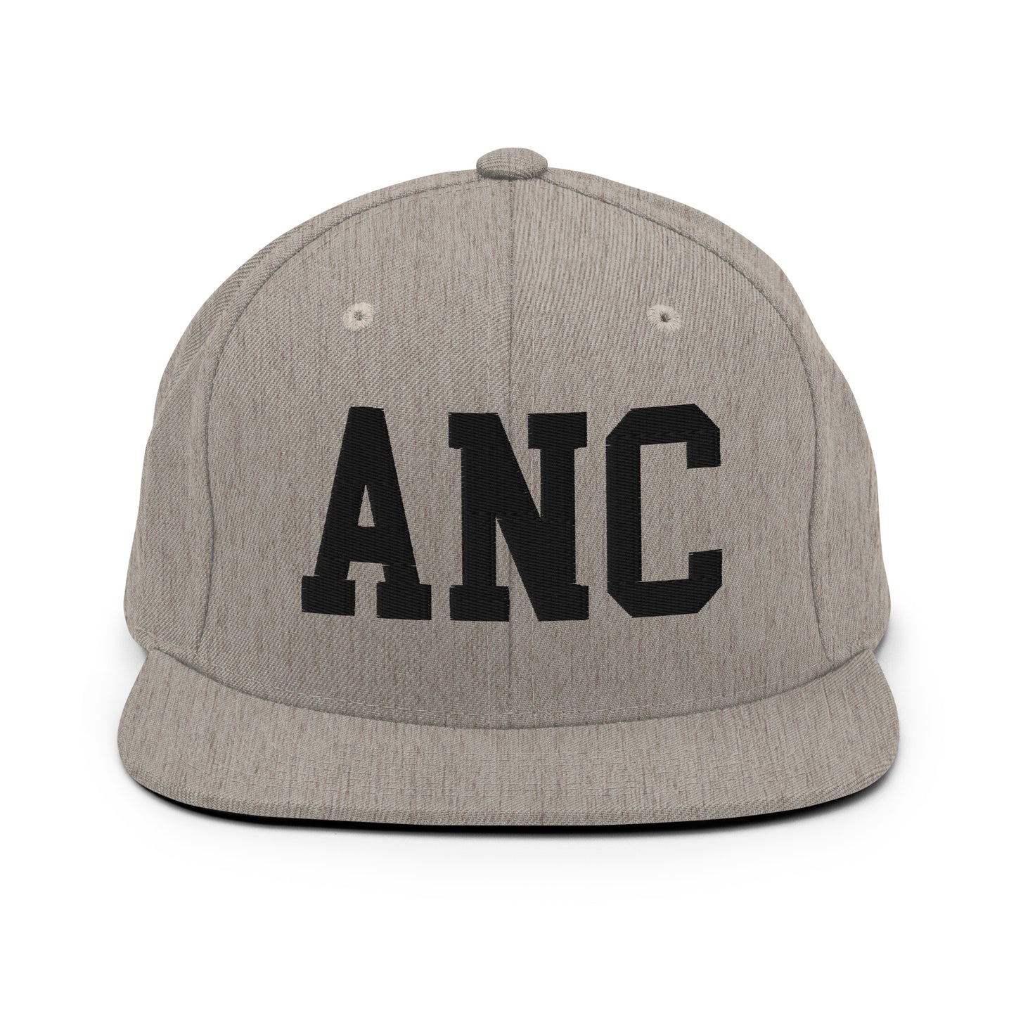 College-Style Classic Snapback Hat • Black • ANC Anchorage Souvenir • YHM Designs - Image 27