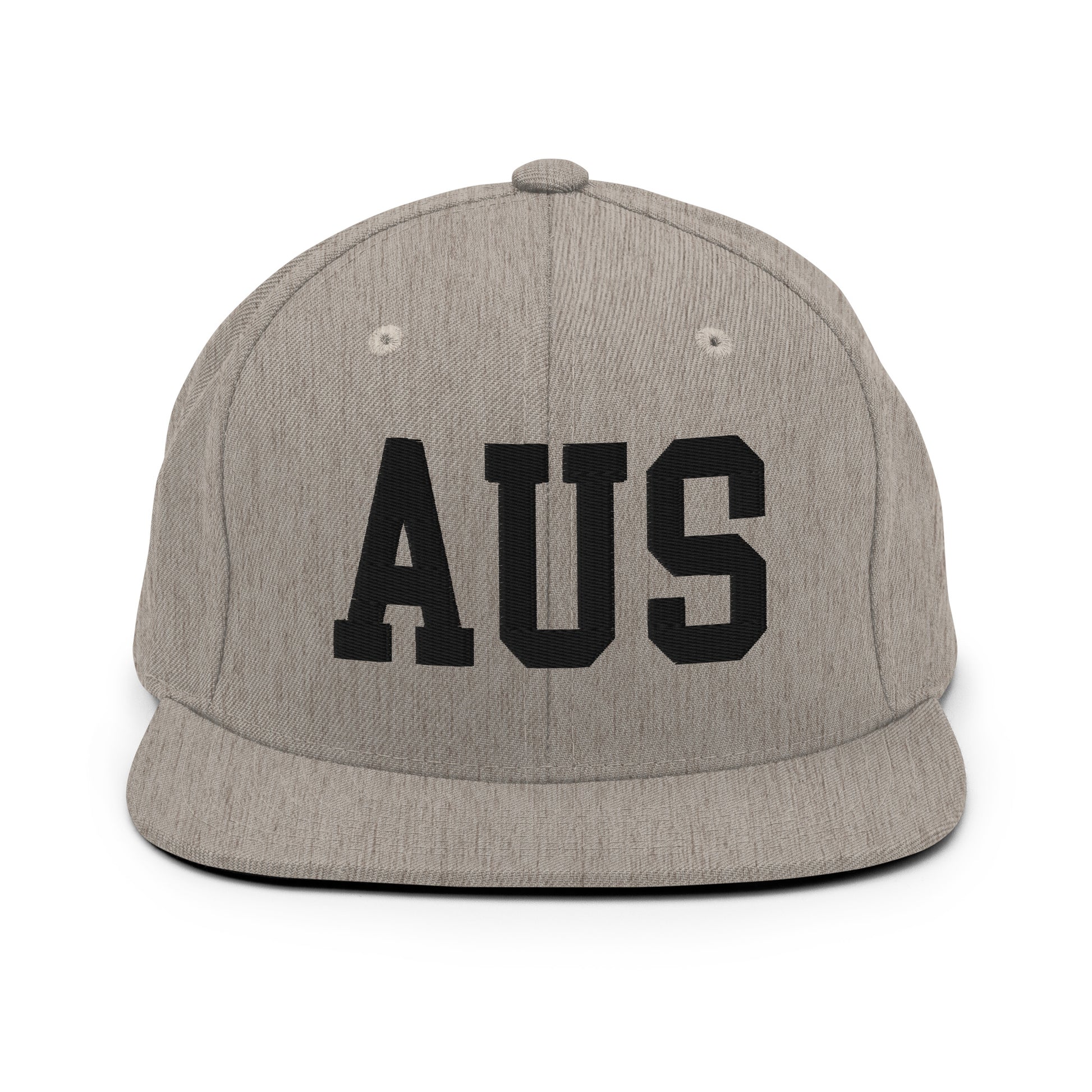 College-Style Classic Snapback Hat • Black • AUS Austin Souvenir • YHM Designs - Image 27