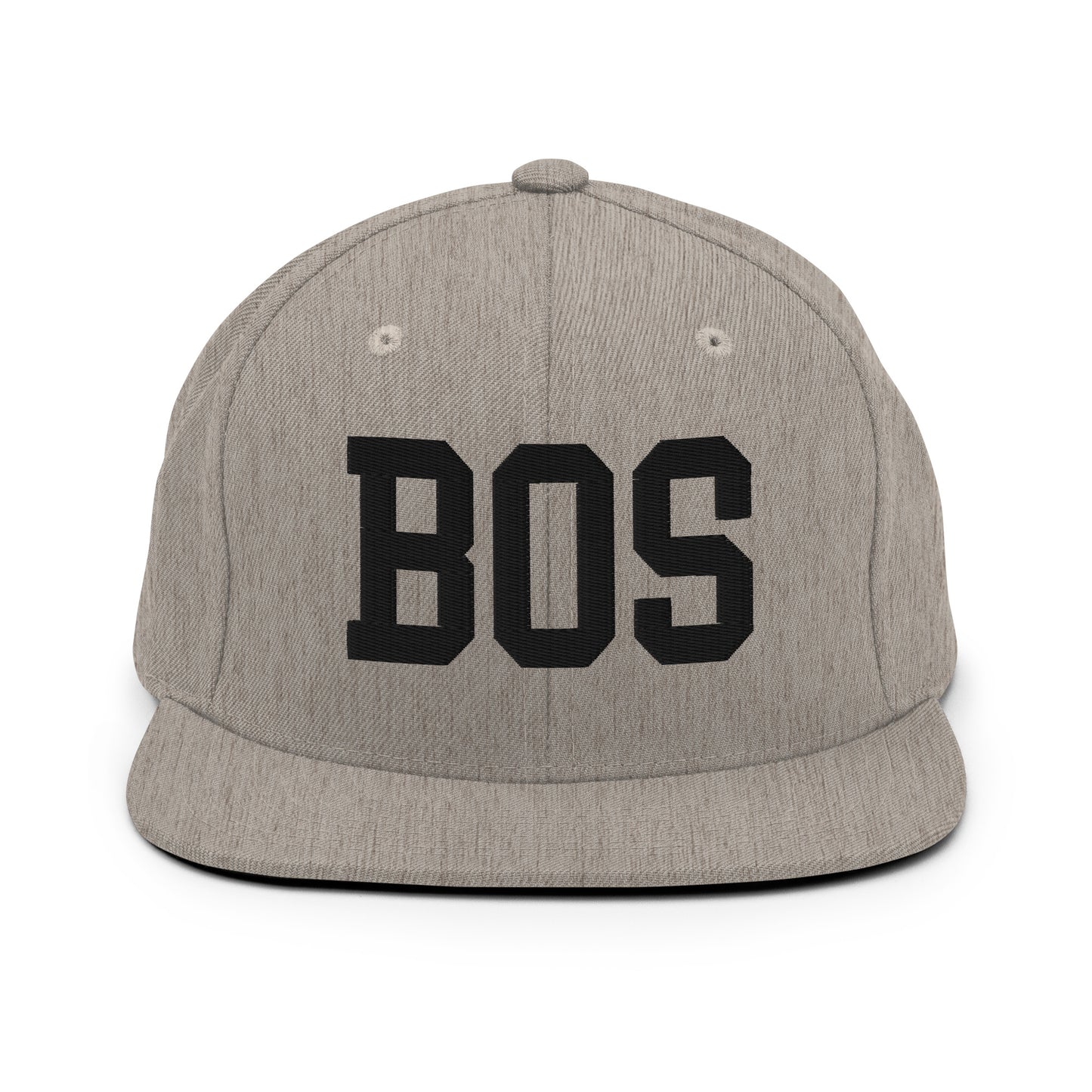 College-Style Classic Snapback Hat • Black • BOS Boston • YHM Designs - Image 27