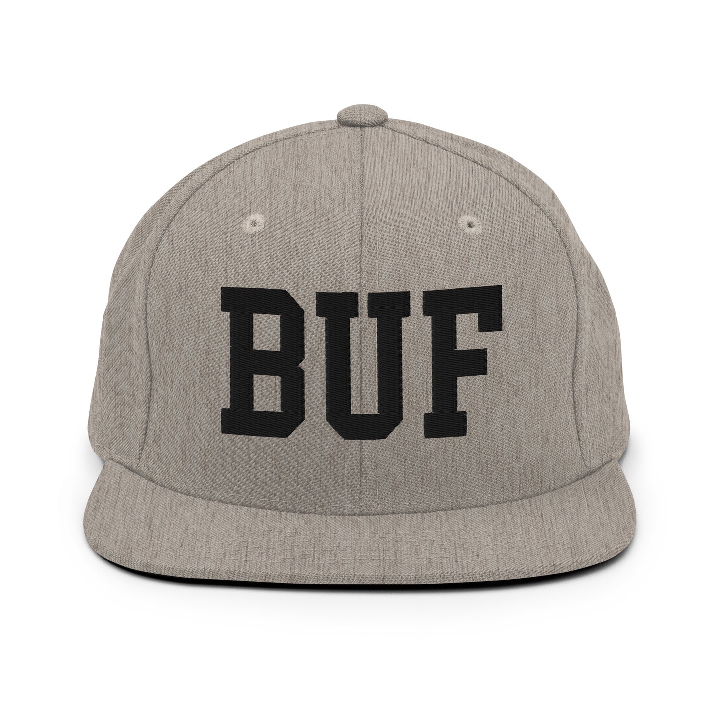 College-Style Classic Snapback Hat • Black • BUF Buffalo Souvenir • YHM Designs - Image 27