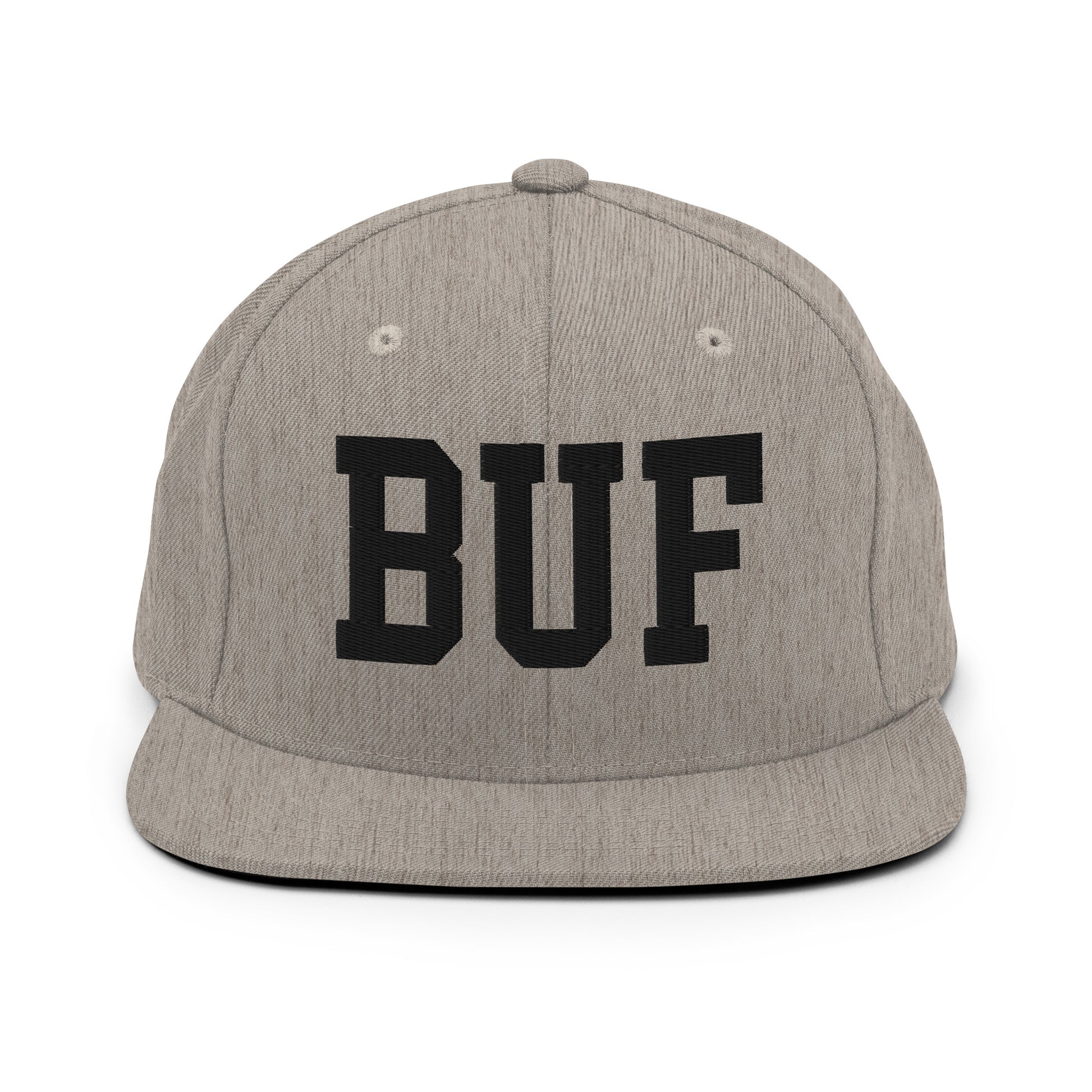 College-Style Classic Snapback Hat • Black • BUF Buffalo Souvenir • YHM Designs - Image 27