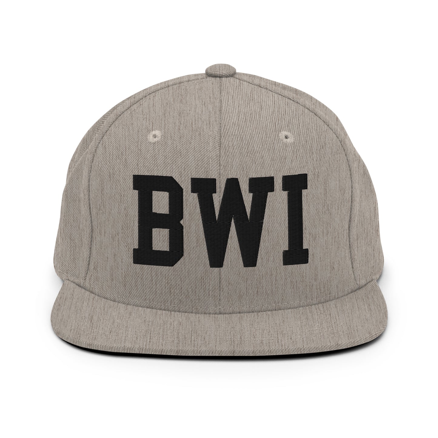 College-Style Classic Snapback Hat • Black • BWI Baltimore • YHM Designs - Image 27