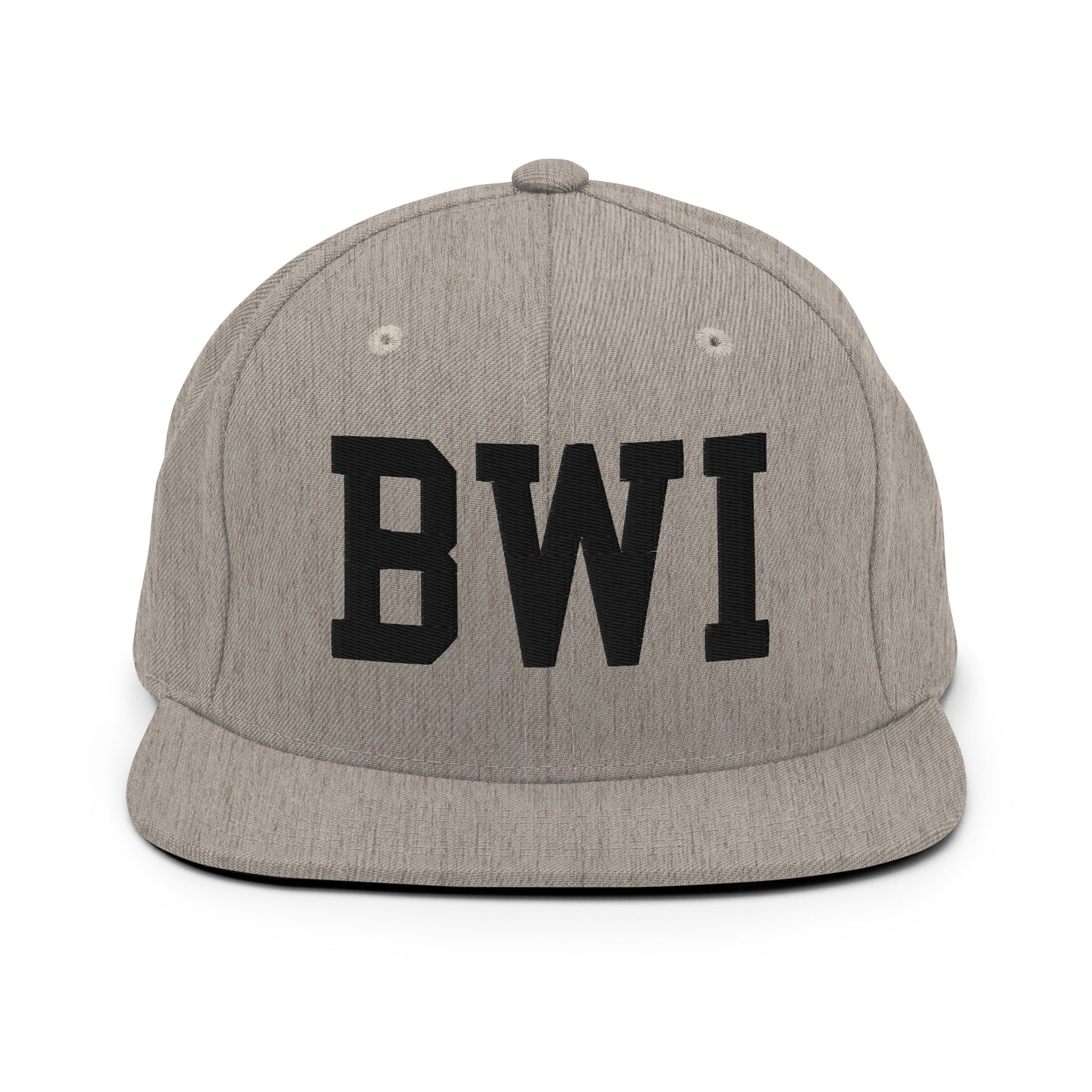 College-Style Classic Snapback Hat • Black • BWI Baltimore • YHM Designs - Image 27