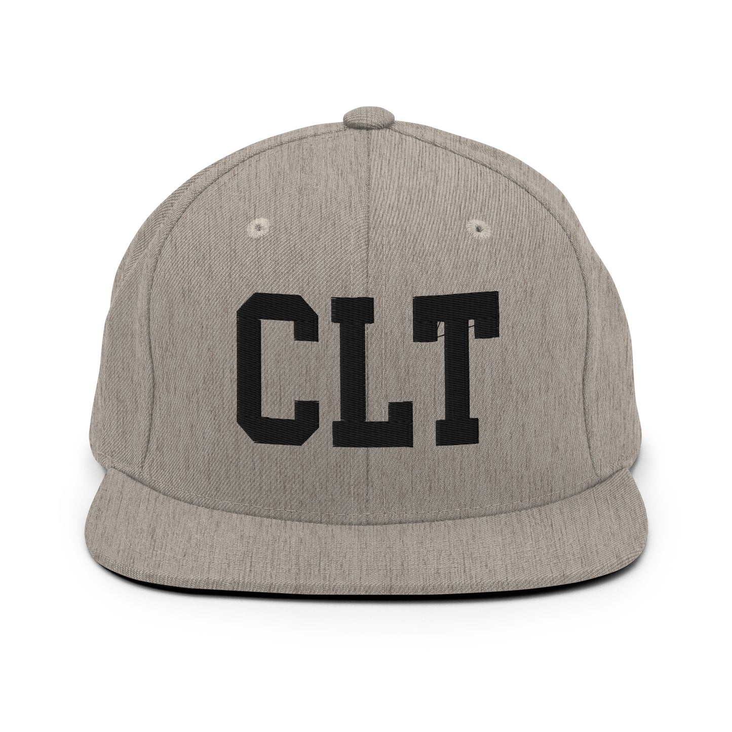 College-Style Classic Snapback Hat • Black • CLT Charlotte • YHM Designs - Image 27