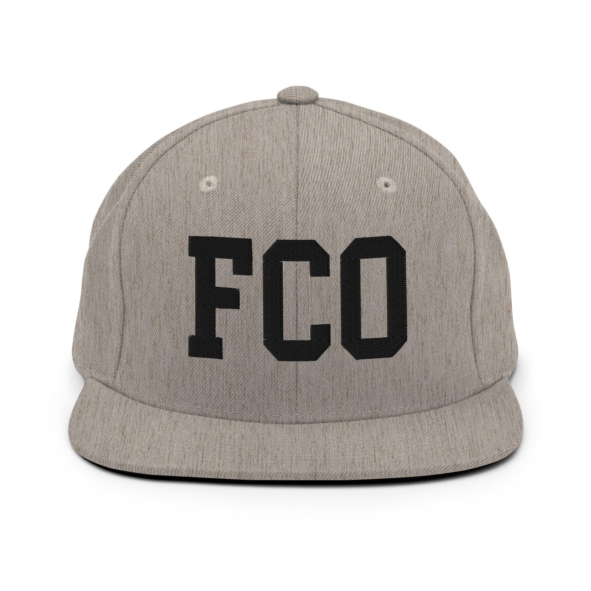 College-Style Classic Snapback Hat • Black • FCO Rome • YHM Designs - Image 27