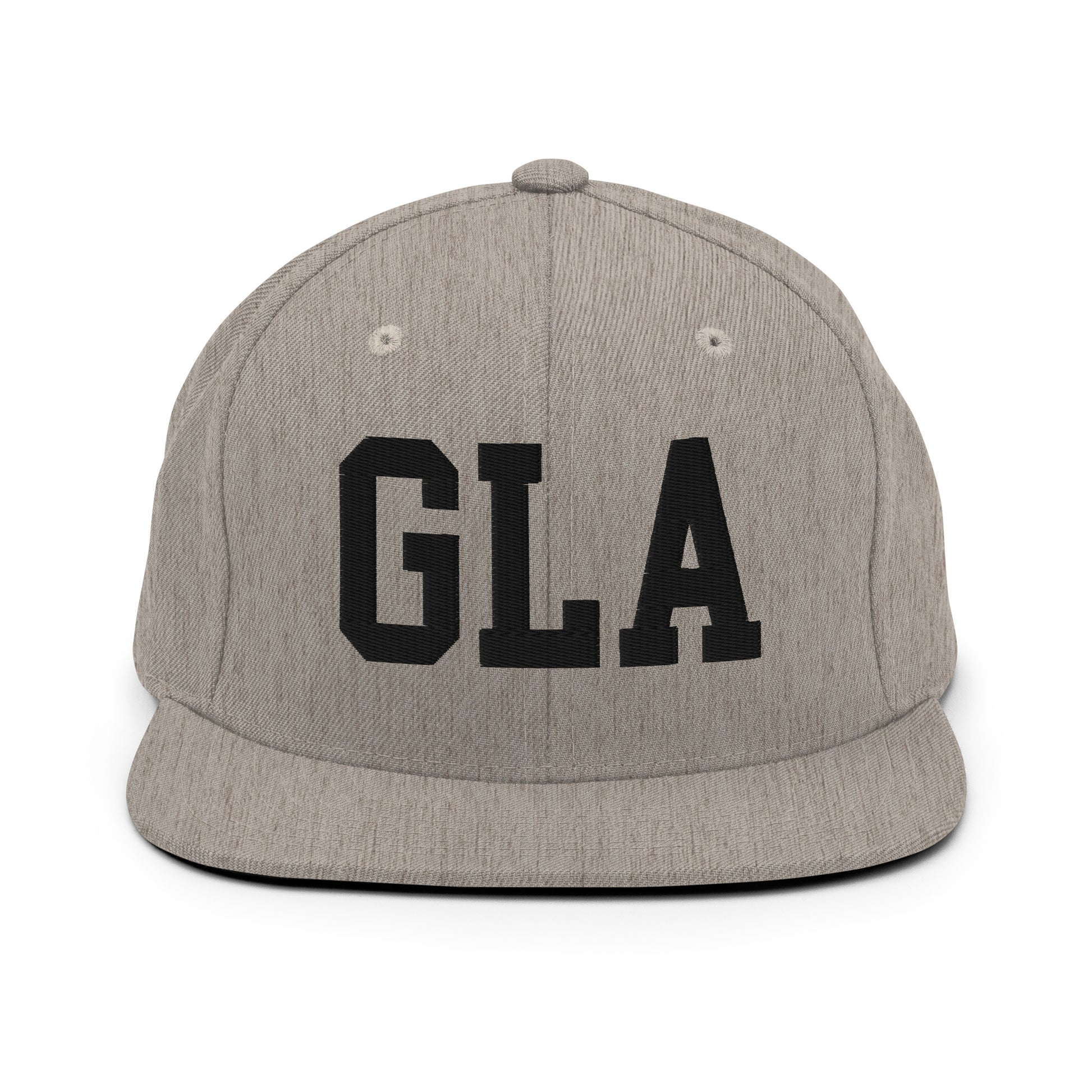 College-Style Classic Snapback Hat • Black • GLA Glasgow • YHM Designs - Image 27