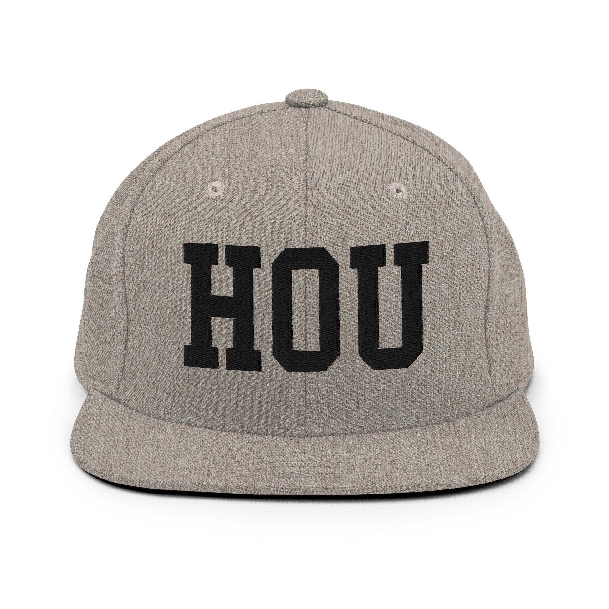 College-Style Classic Snapback Hat • Black • HOU Houston Souvenir • YHM Designs - Image 27