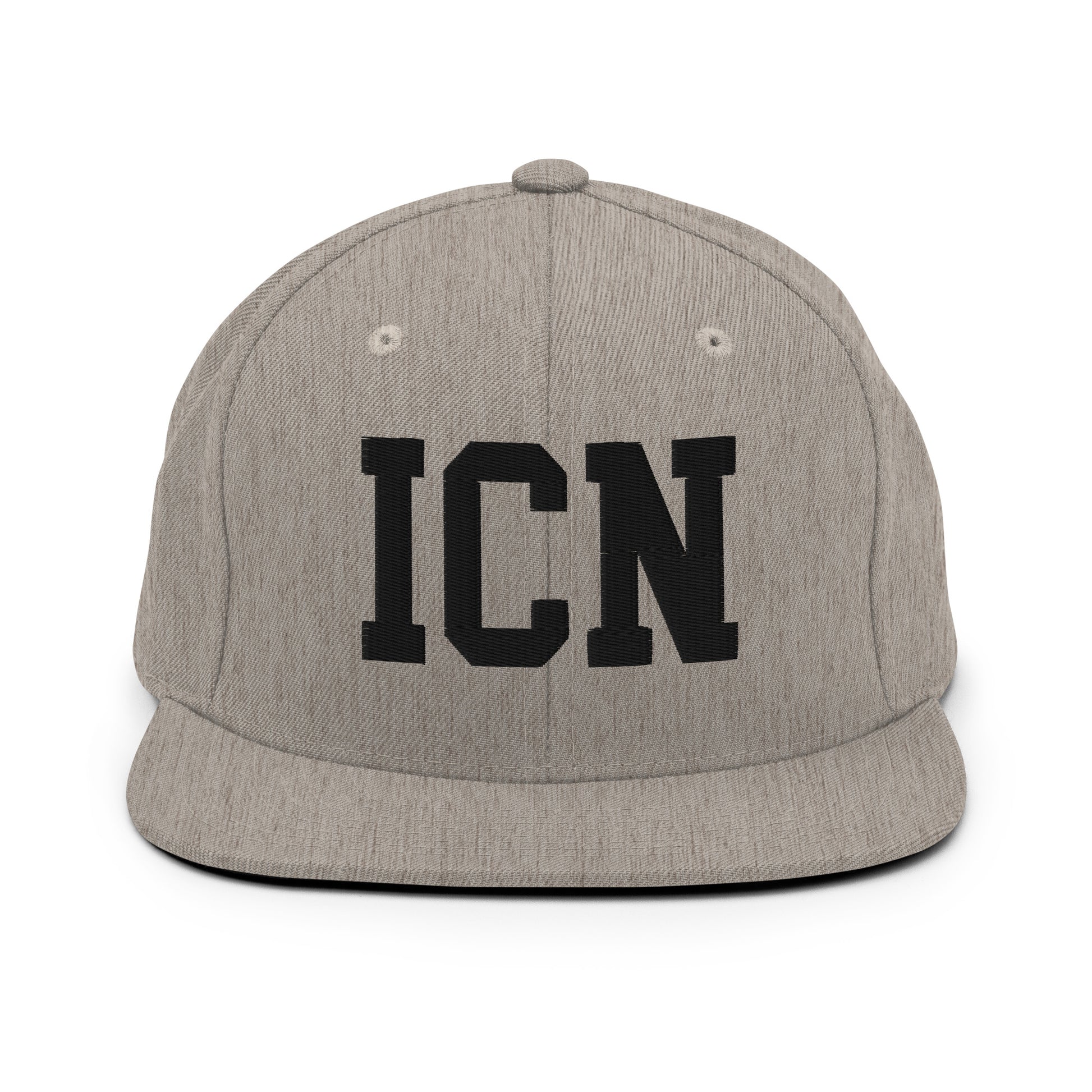 College-Style Classic Snapback Hat • Black • ICN Seoul Souvenir • YHM Designs - Image 27
