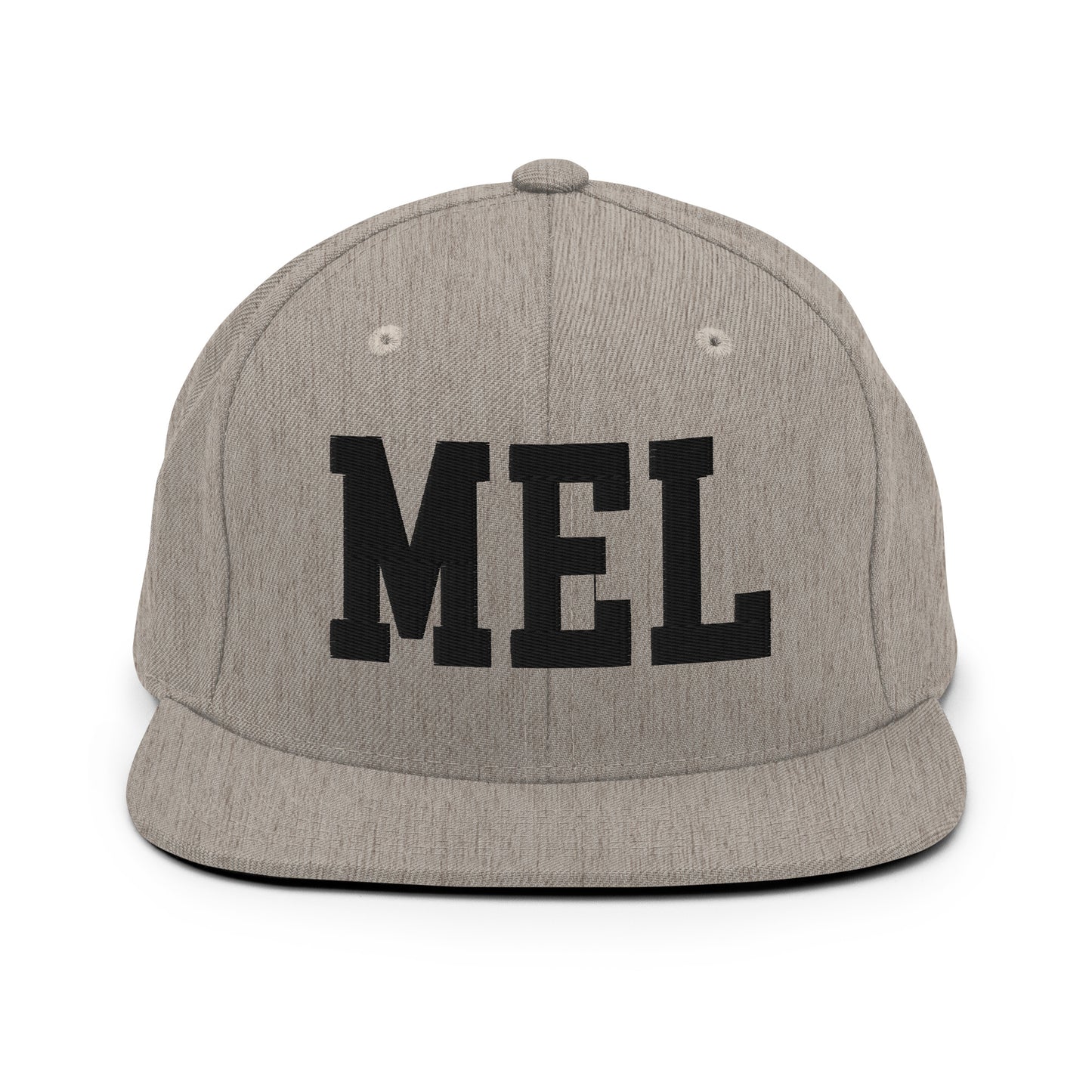 College-Style Classic Snapback Hat • Black • MEL Melbourne Souvenir • YHM Designs - Image 27