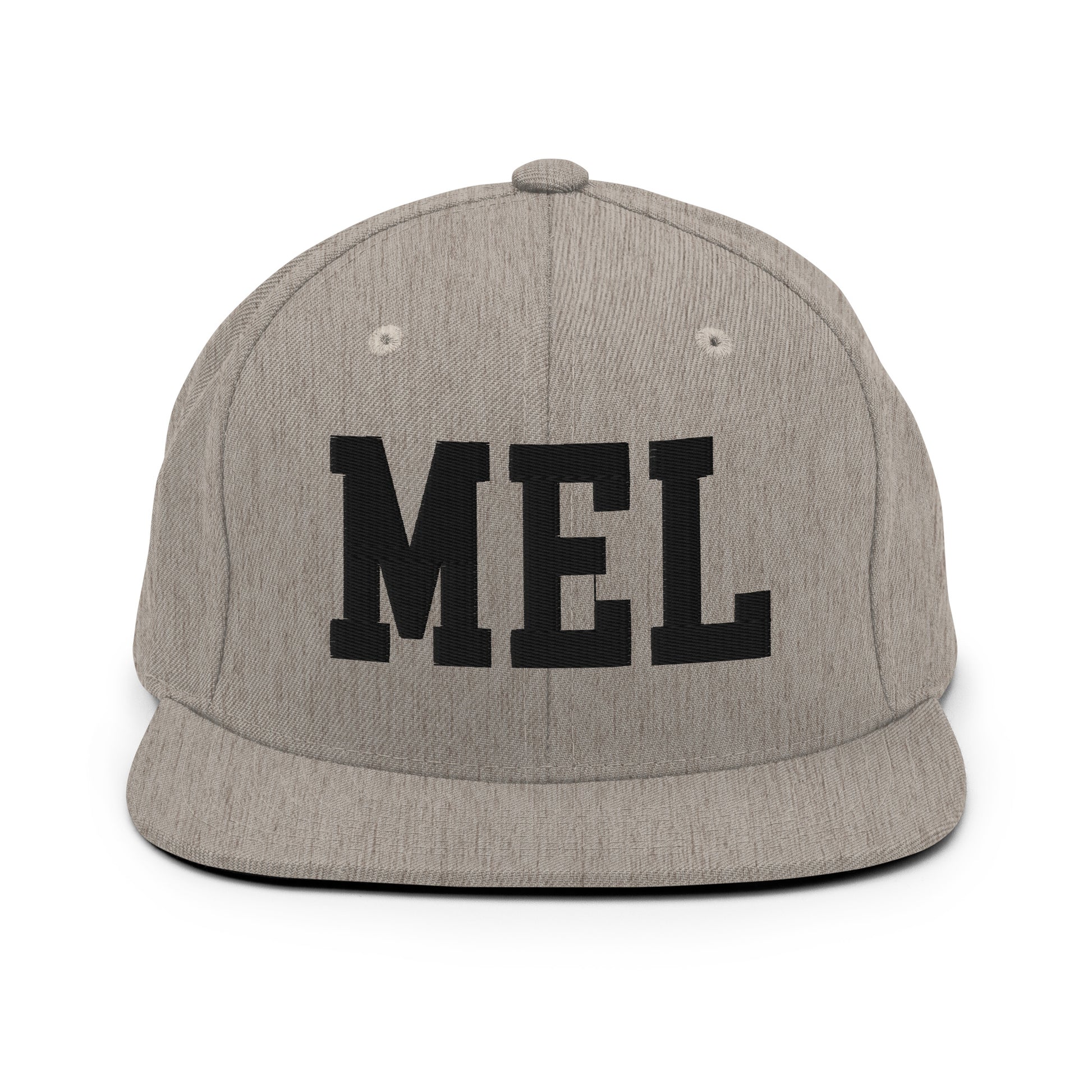 College-Style Classic Snapback Hat • Black • MEL Melbourne Souvenir • YHM Designs - Image 27