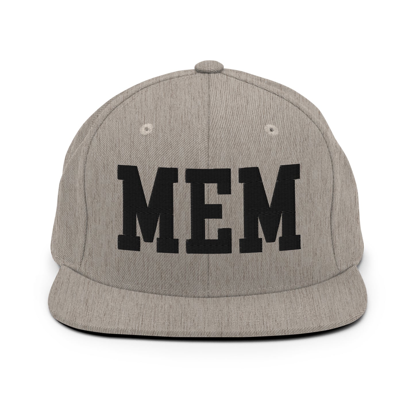 College-Style Classic Snapback Hat • Black • MEM Memphis • YHM Designs - Image 27
