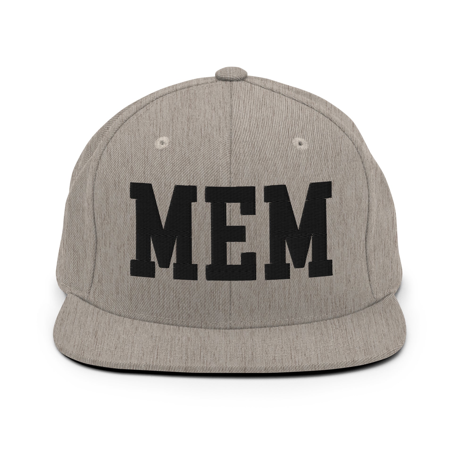 College-Style Classic Snapback Hat • Black • MEM Memphis • YHM Designs - Image 27