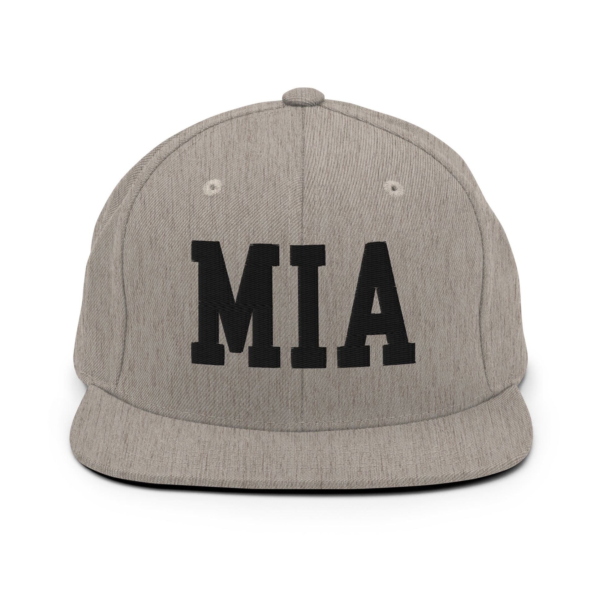 College-Style Classic Snapback Hat • Black • MIA Miami • YHM Designs - Image 27