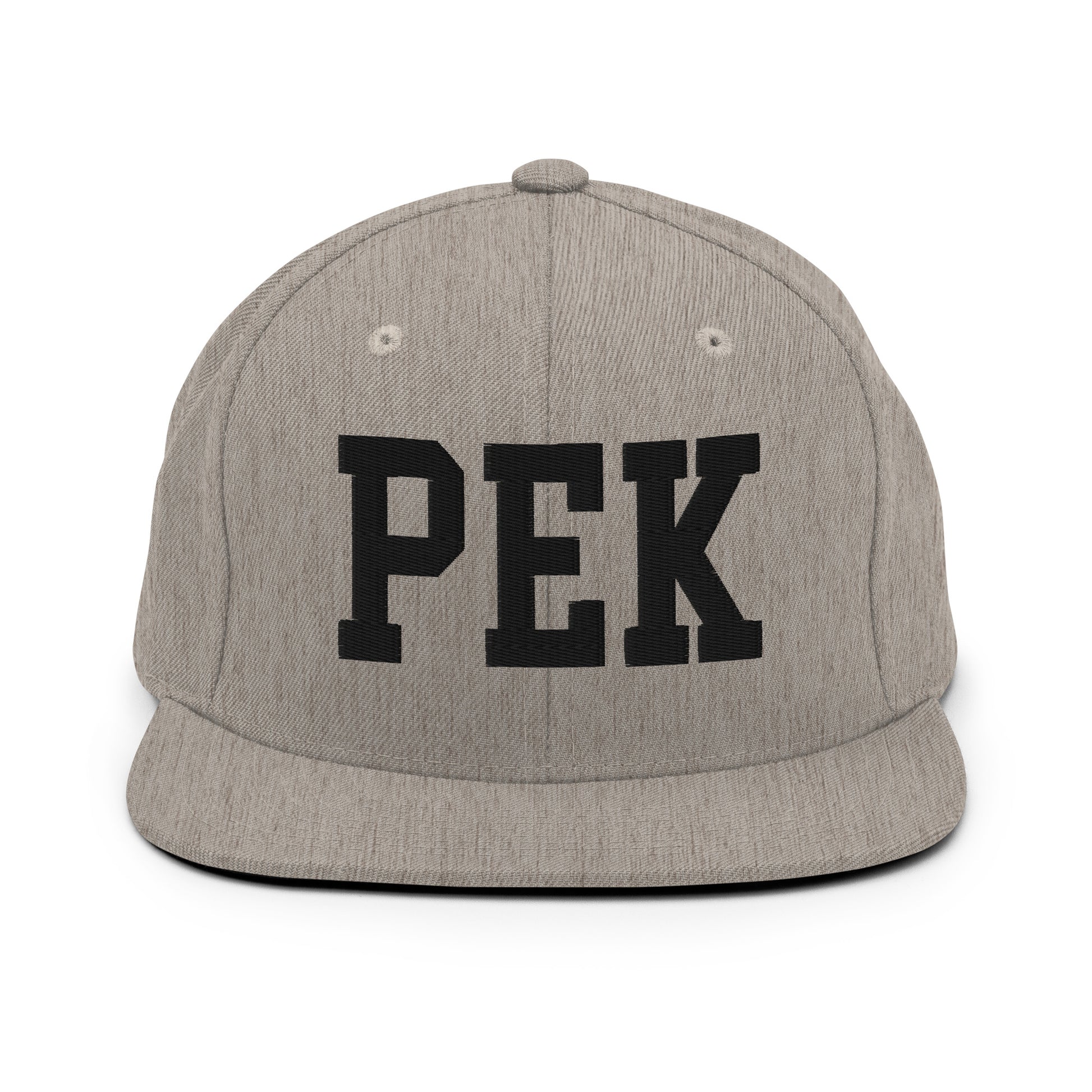 College-Style Classic Snapback Hat • Black • PEK Beijing • YHM Designs - Image 27