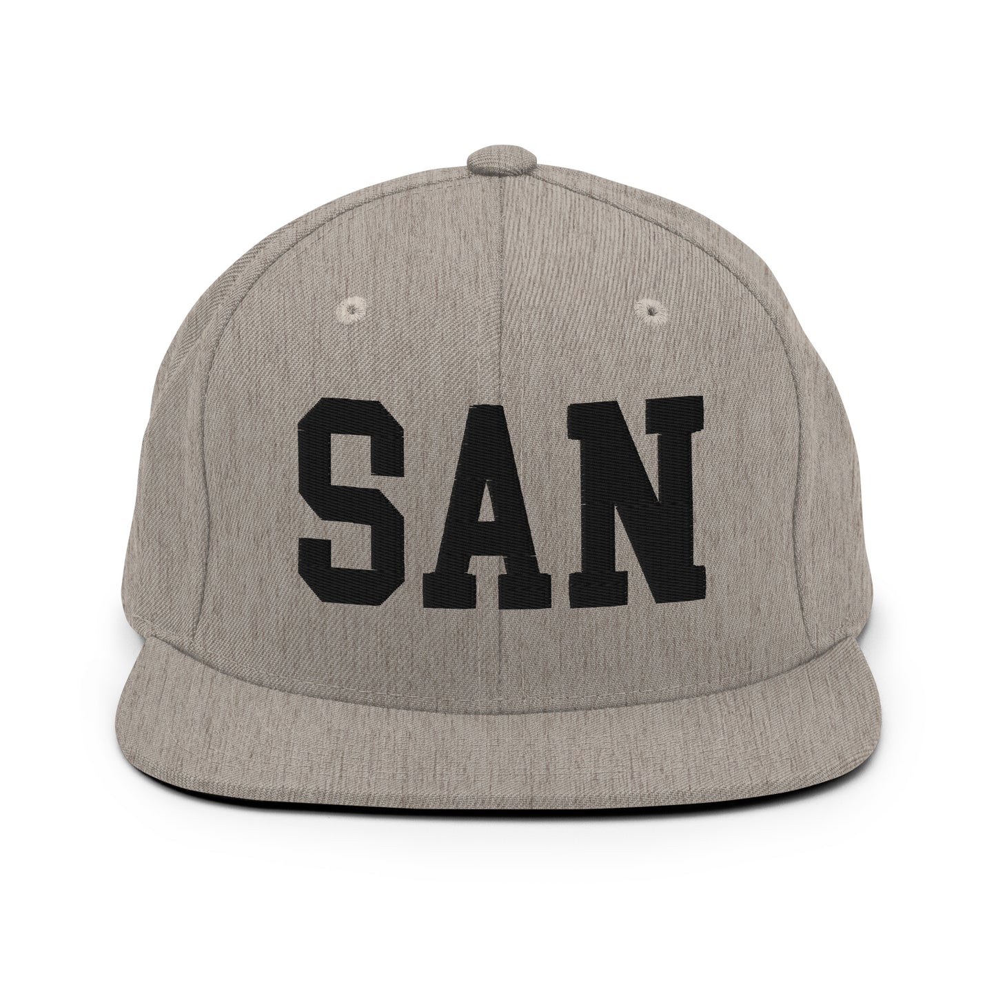 College-Style Classic Snapback Hat • Black • SAN San Diego • YHM Designs - Image 27