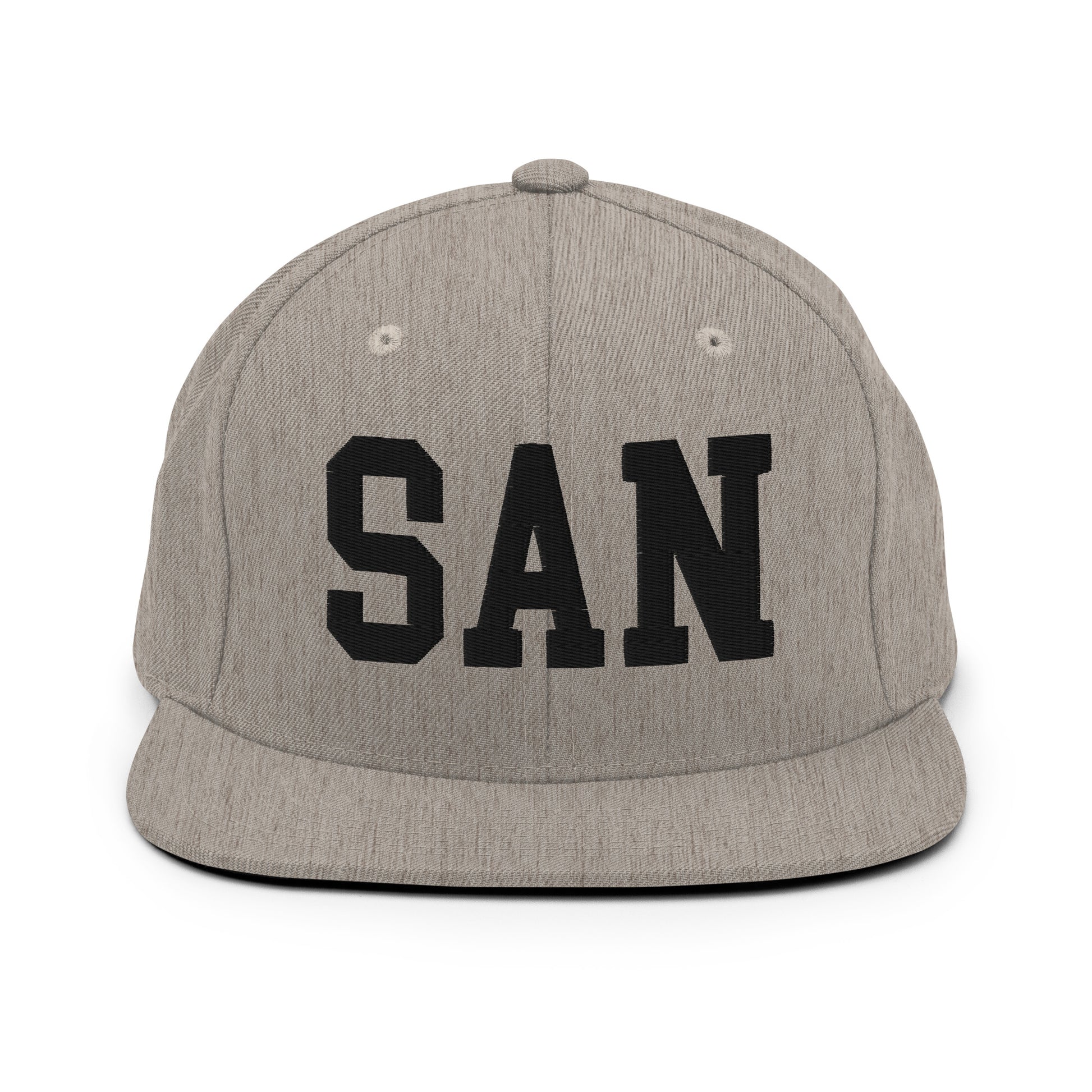 College-Style Classic Snapback Hat • Black • SAN San Diego • YHM Designs - Image 27