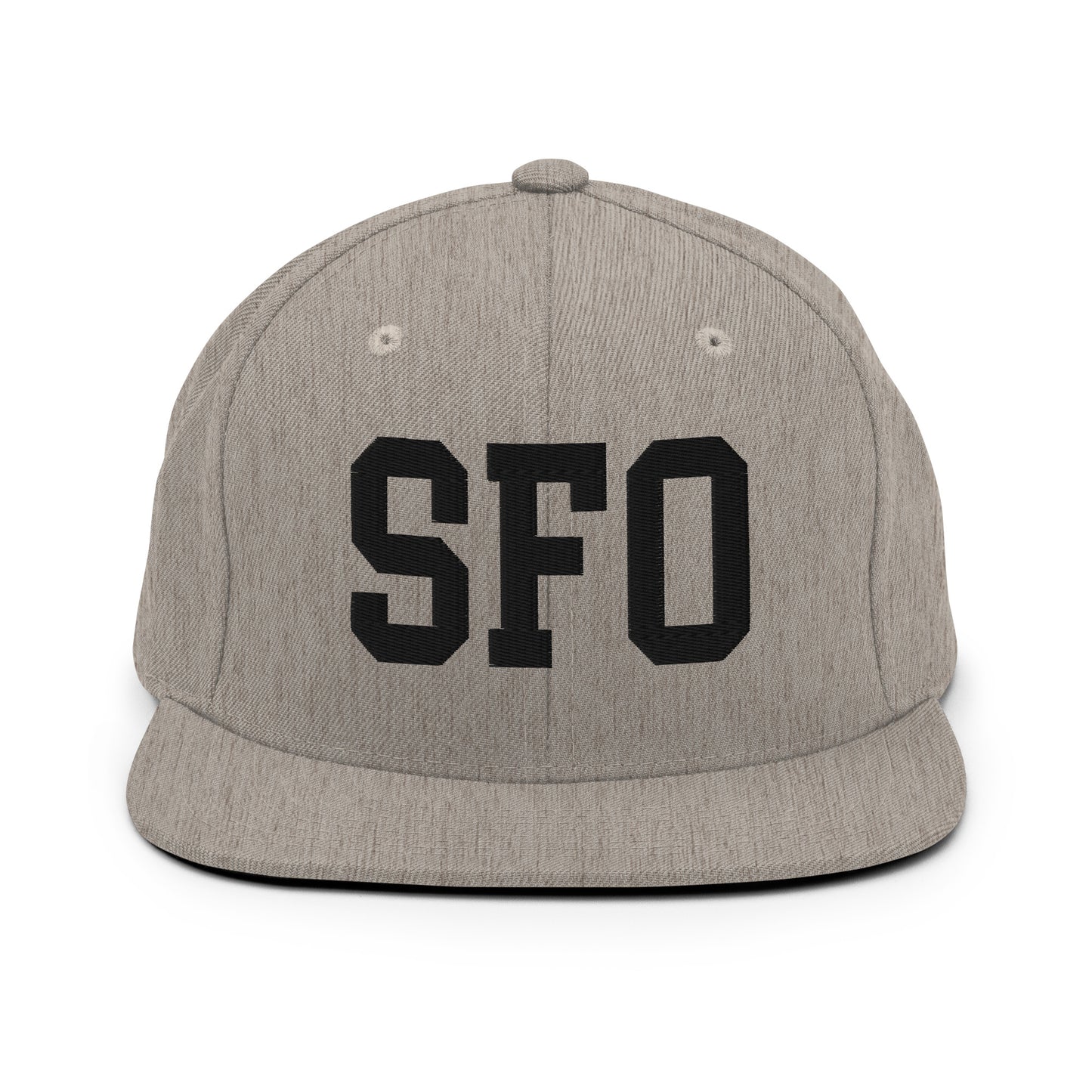 College-Style Classic Snapback Hat • Black • SFO San Francisco • YHM Designs - Image 27