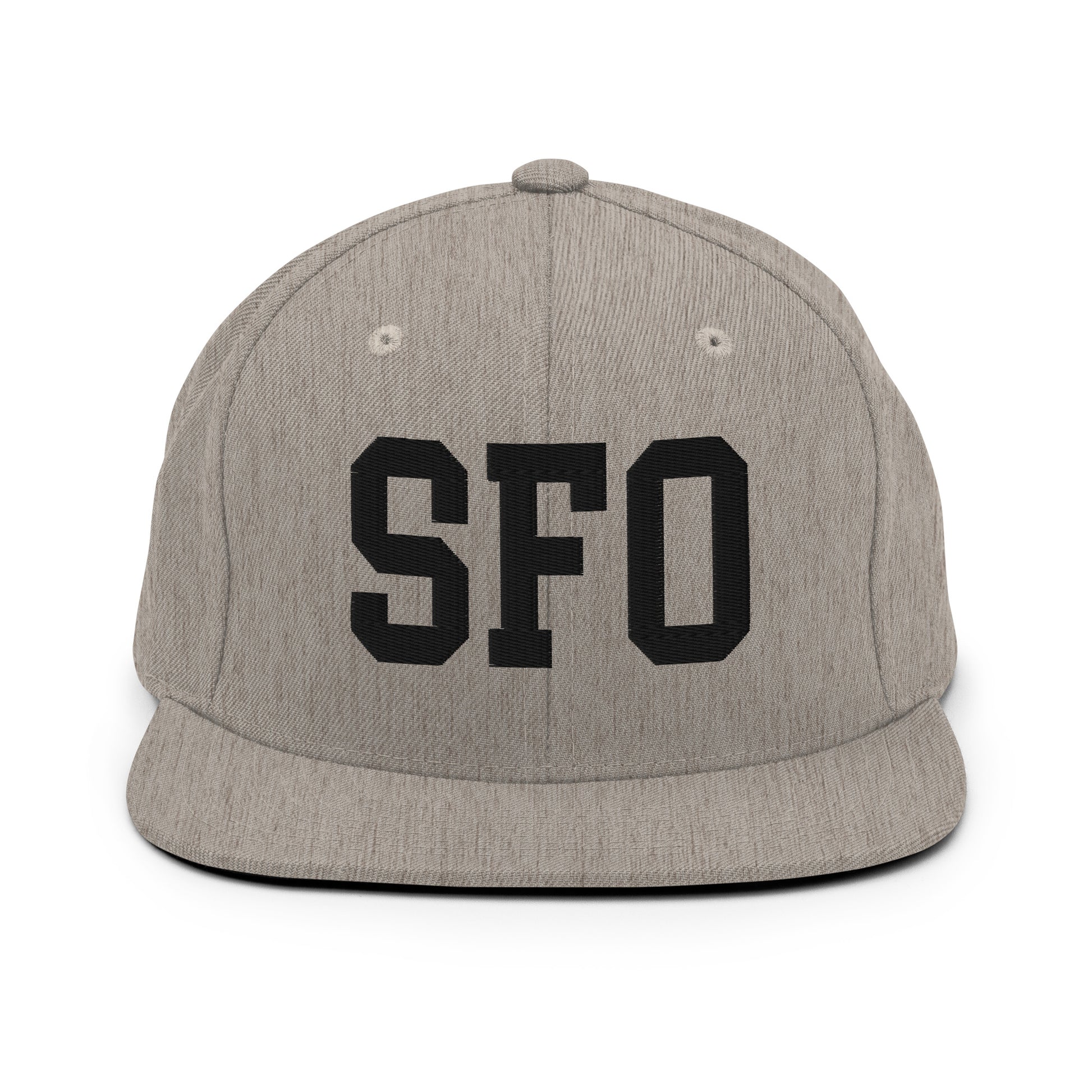 College-Style Classic Snapback Hat • Black • SFO San Francisco • YHM Designs - Image 27