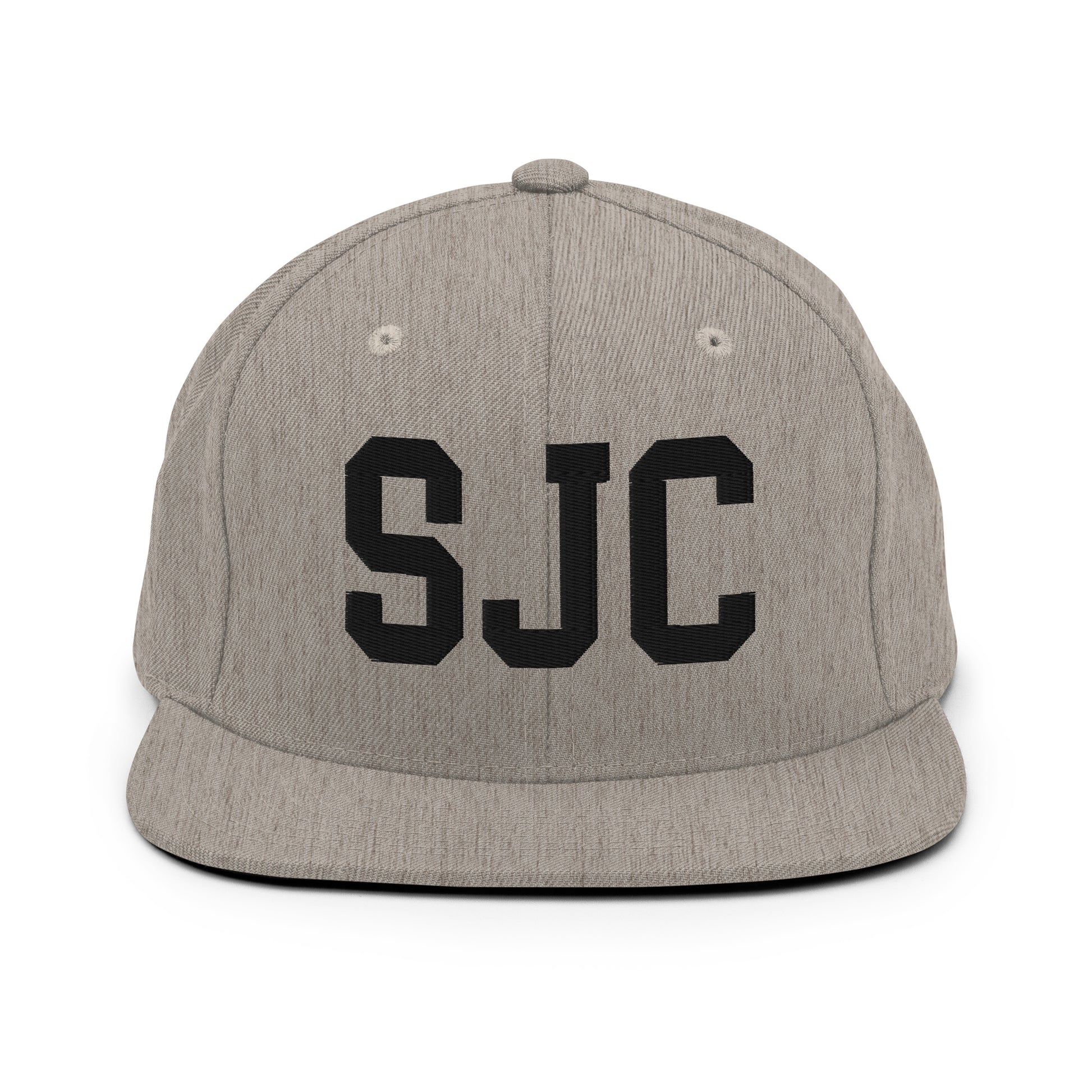 College-Style Classic Snapback Hat • Black • SJC San Jose • YHM Designs - Image 27