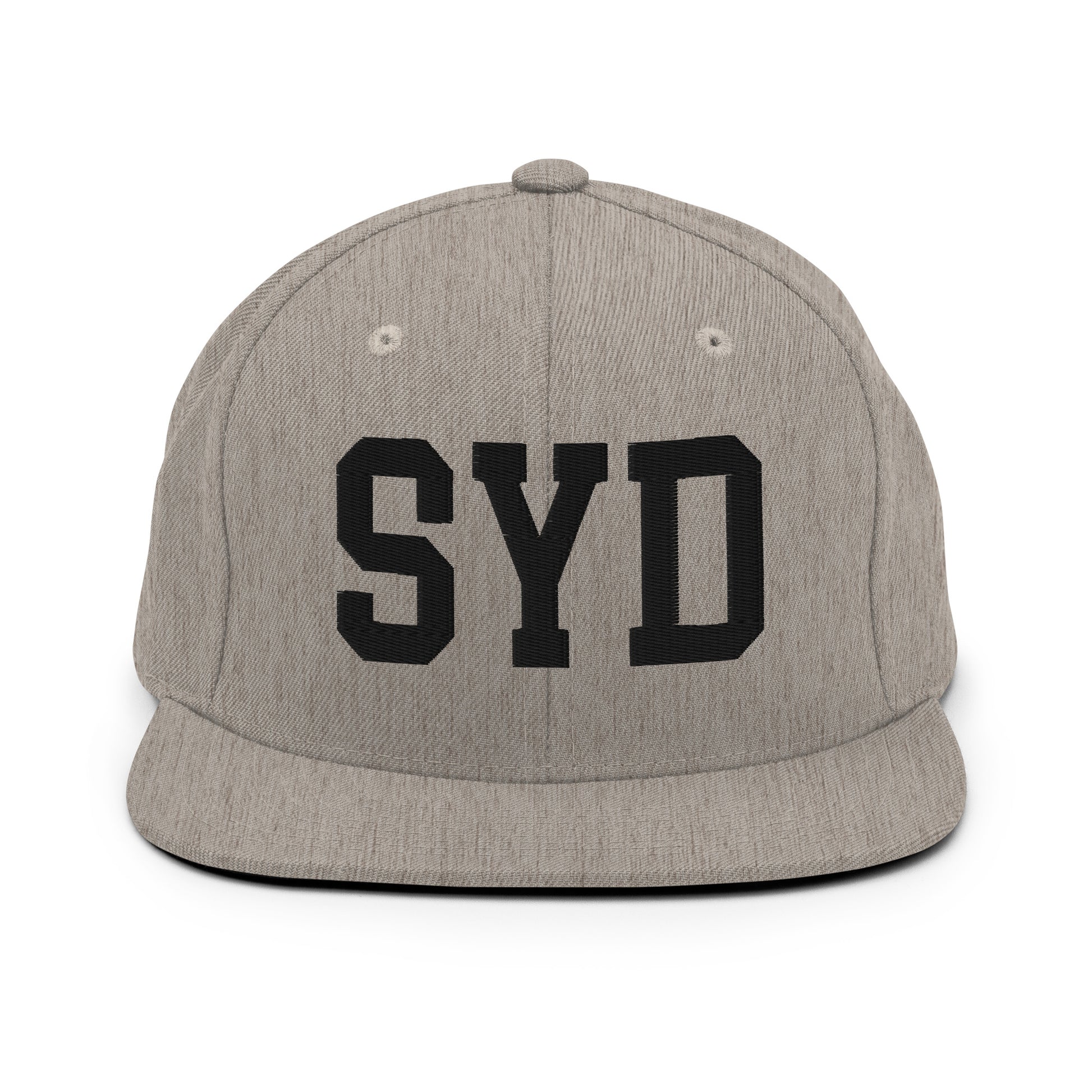 College-Style Classic Snapback Hat • Black • SYD Sydney Souvenir • YHM Designs - Image 27