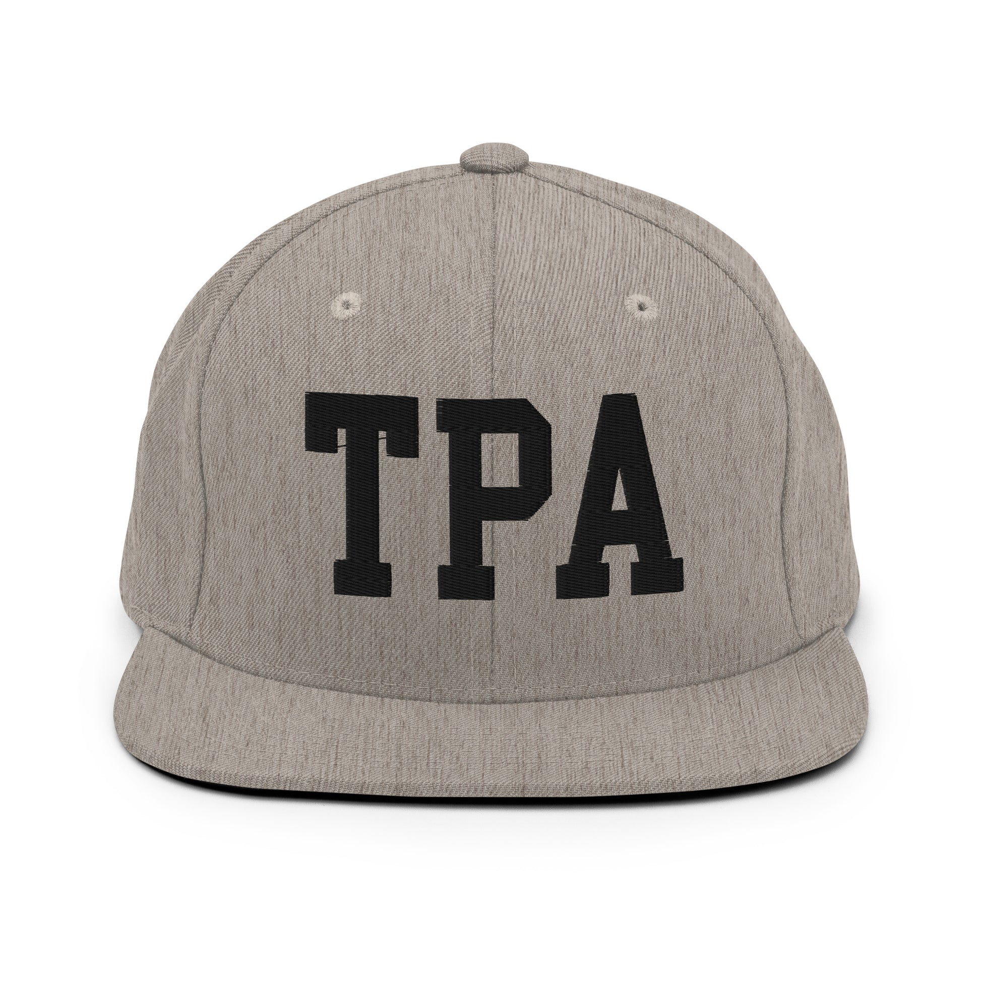 College-Style Classic Snapback Hat • Black • TPA Tampa • YHM Designs - Image 27