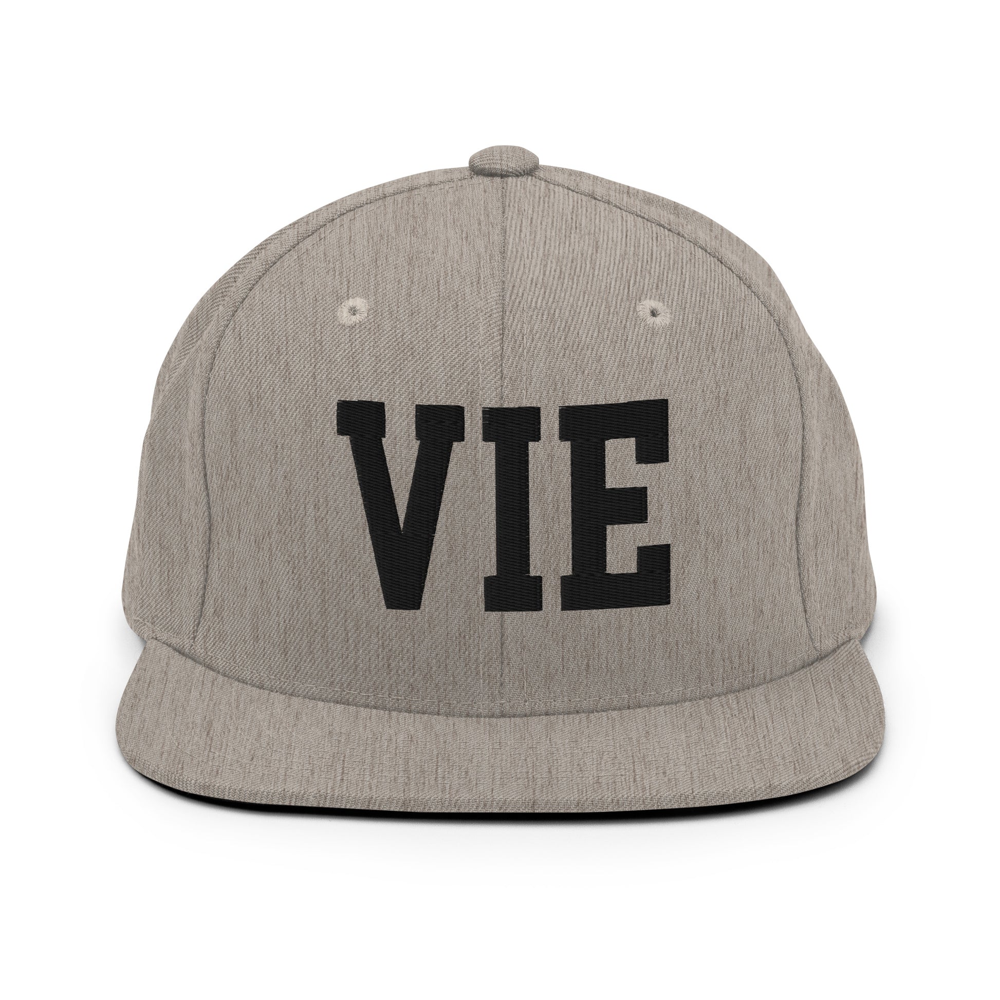 College-Style Classic Snapback Hat • Black • VIE Vienna Souvenir • YHM Designs - Image 27