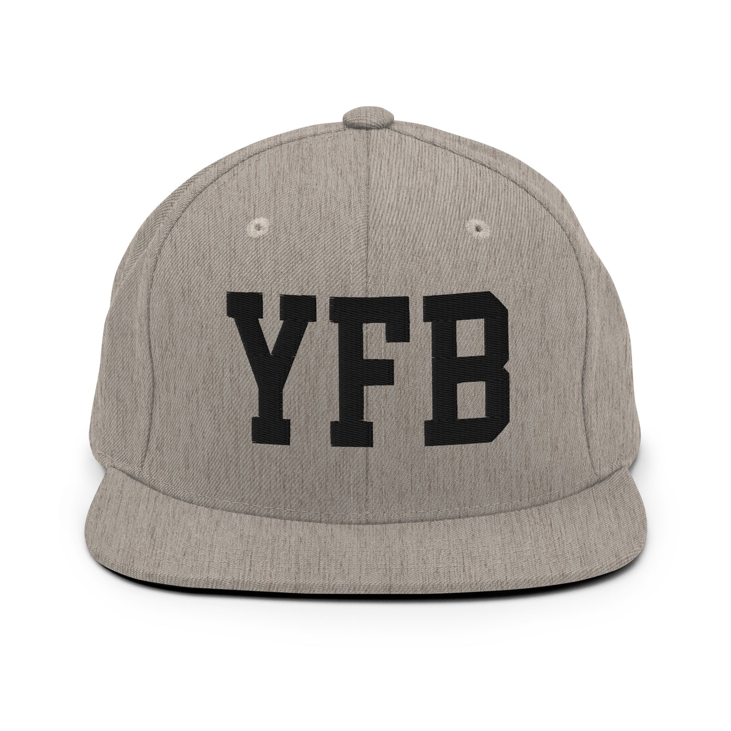College-Style Classic Snapback Hat • Black • YFB Iqaluit • YHM Designs - Image 27