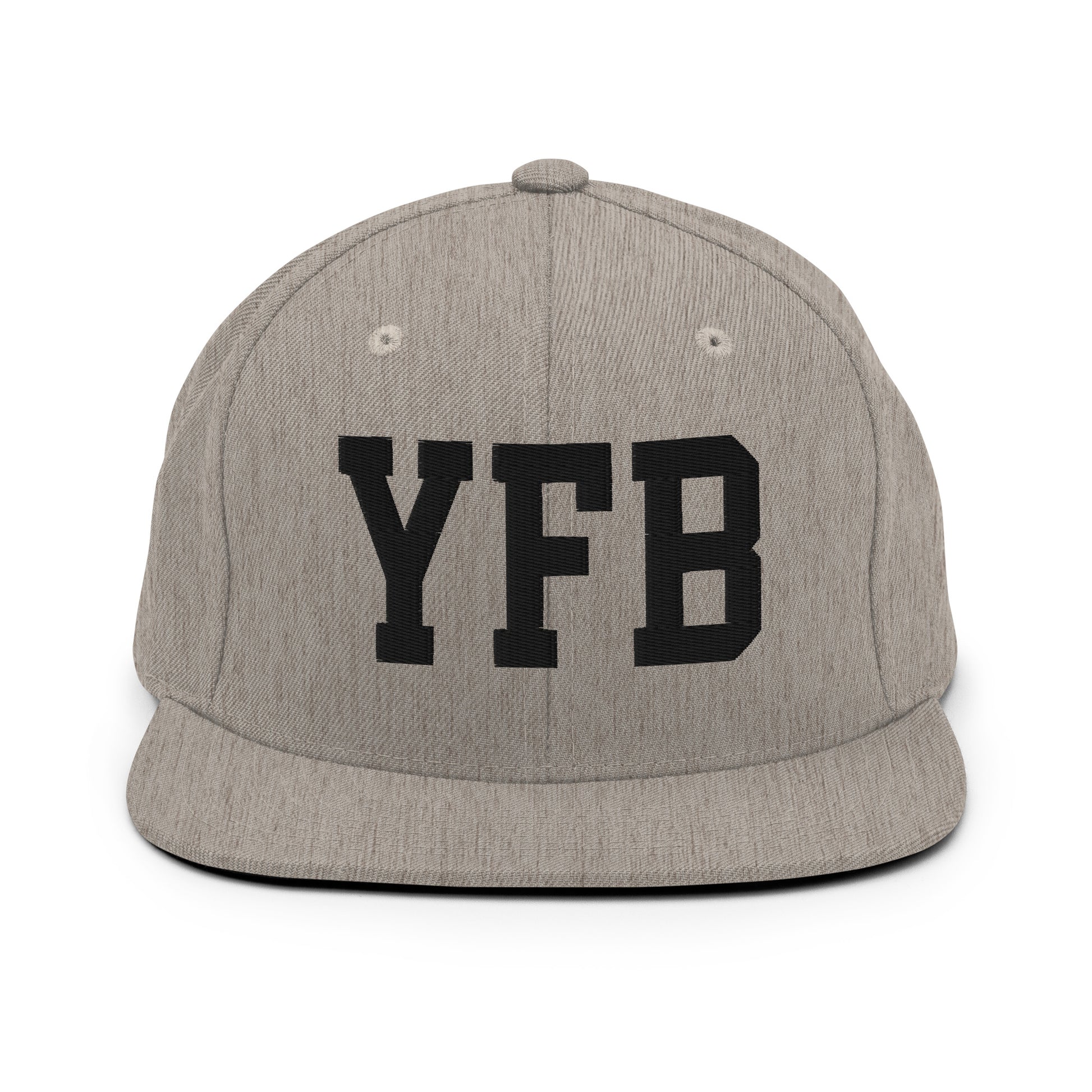 College-Style Classic Snapback Hat • Black • YFB Iqaluit • YHM Designs - Image 27