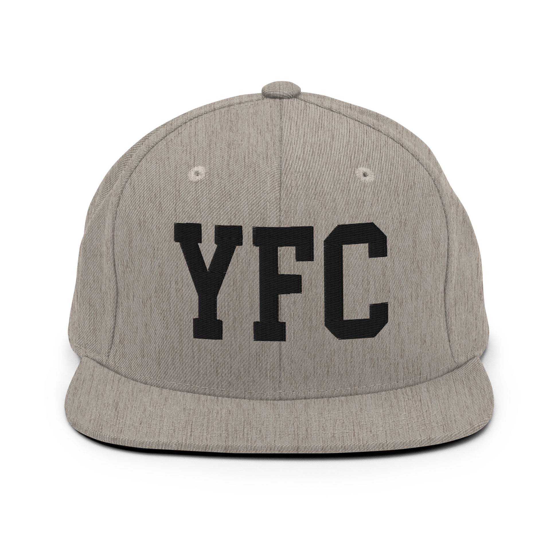 College-Style Classic Snapback Hat • Black • YFC Fredericton Souvenir • YHM Designs - Image 27