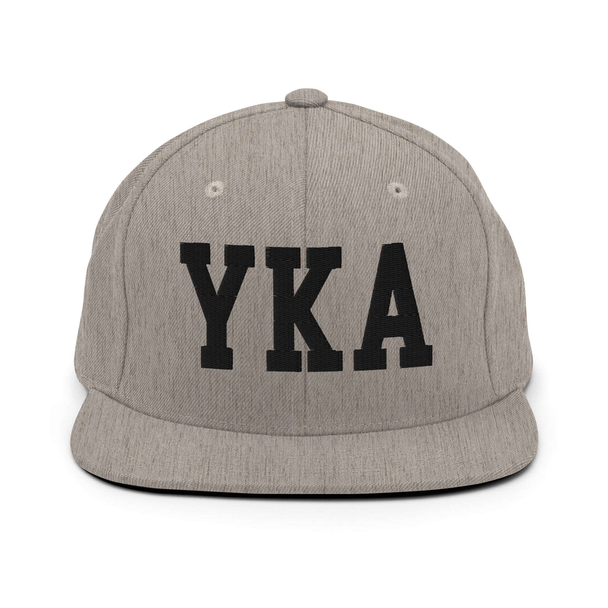 College-Style Classic Snapback Hat • Black • YKA Kamloops Souvenir • YHM Designs - Image 27