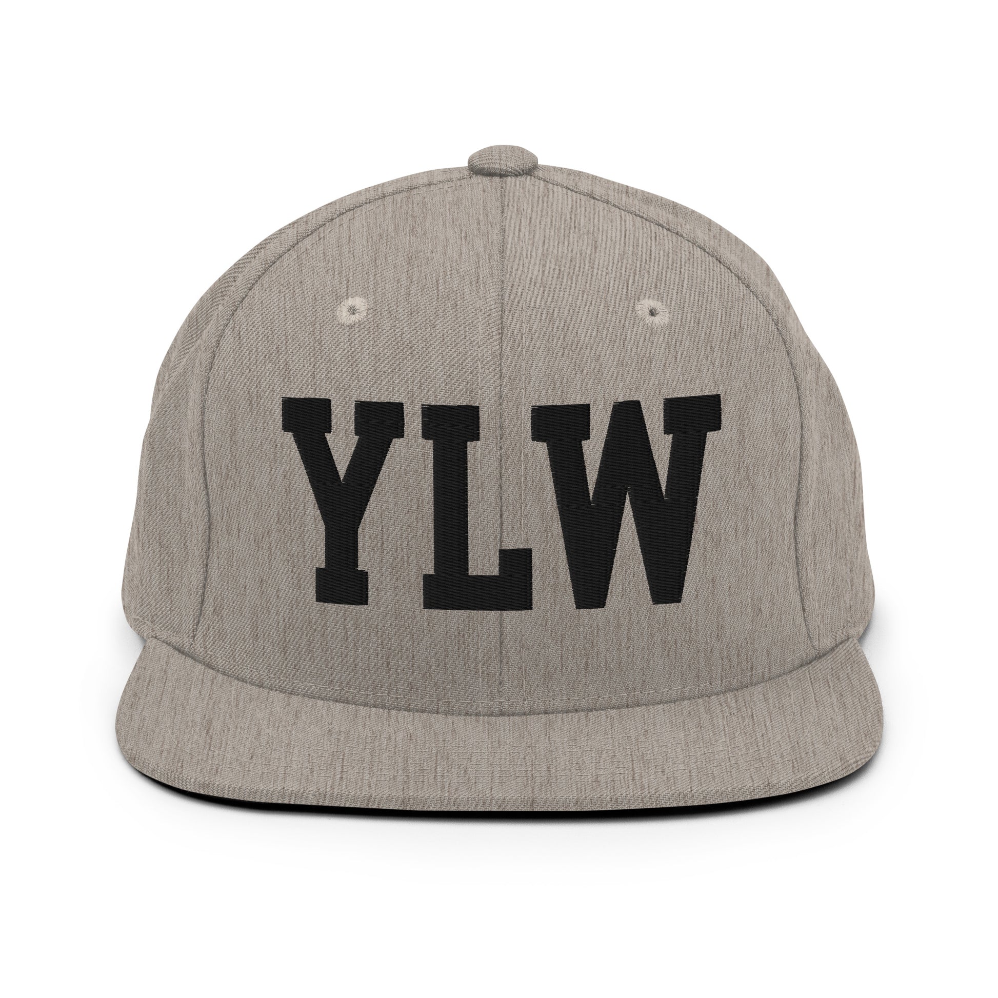 College-Style Classic Snapback Hat • Black • YLW Kelowna Souvenir • YHM Designs - Image 27