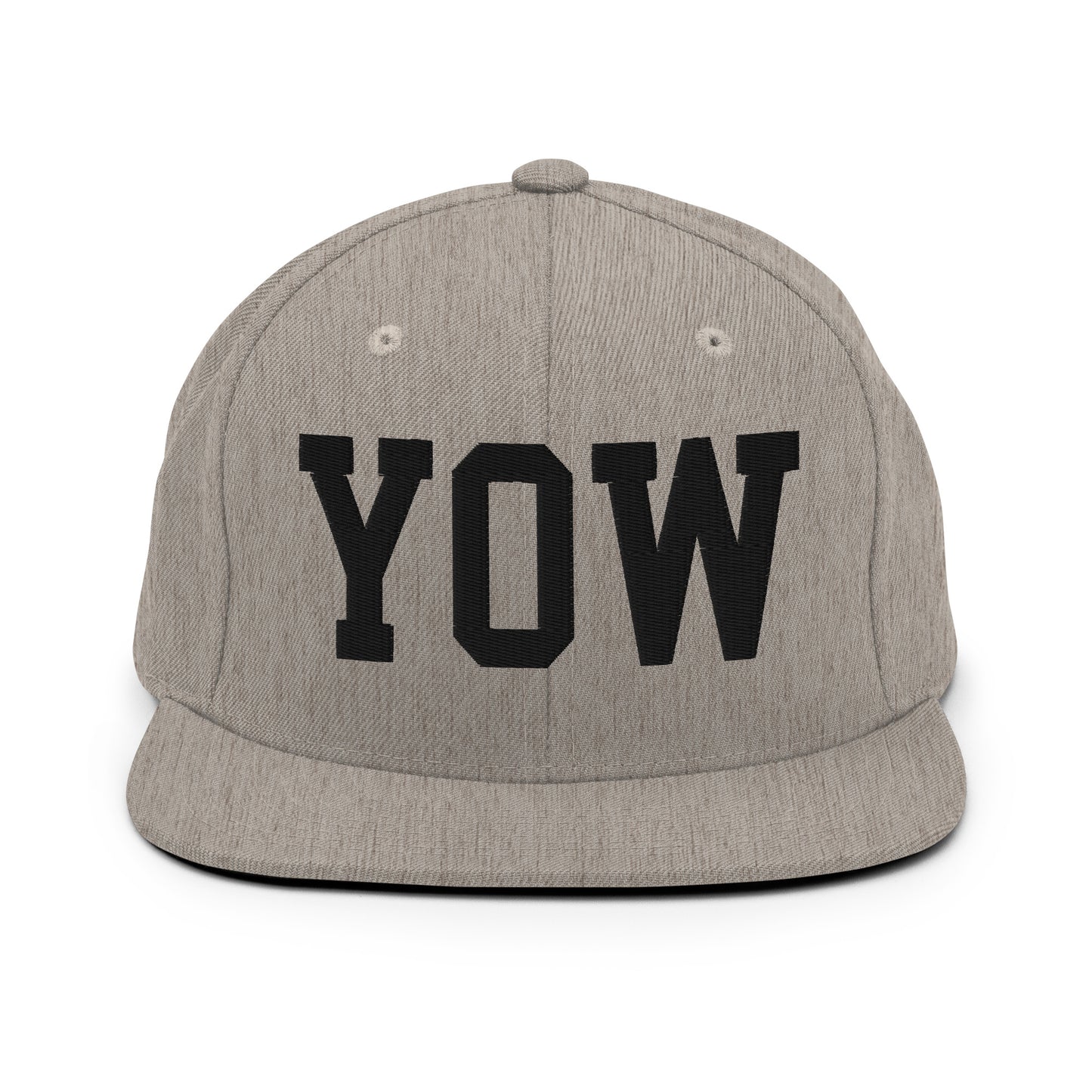 College-Style Classic Snapback Hat • Black • YOW Ottawa Souvenir • YHM Designs - Image 27