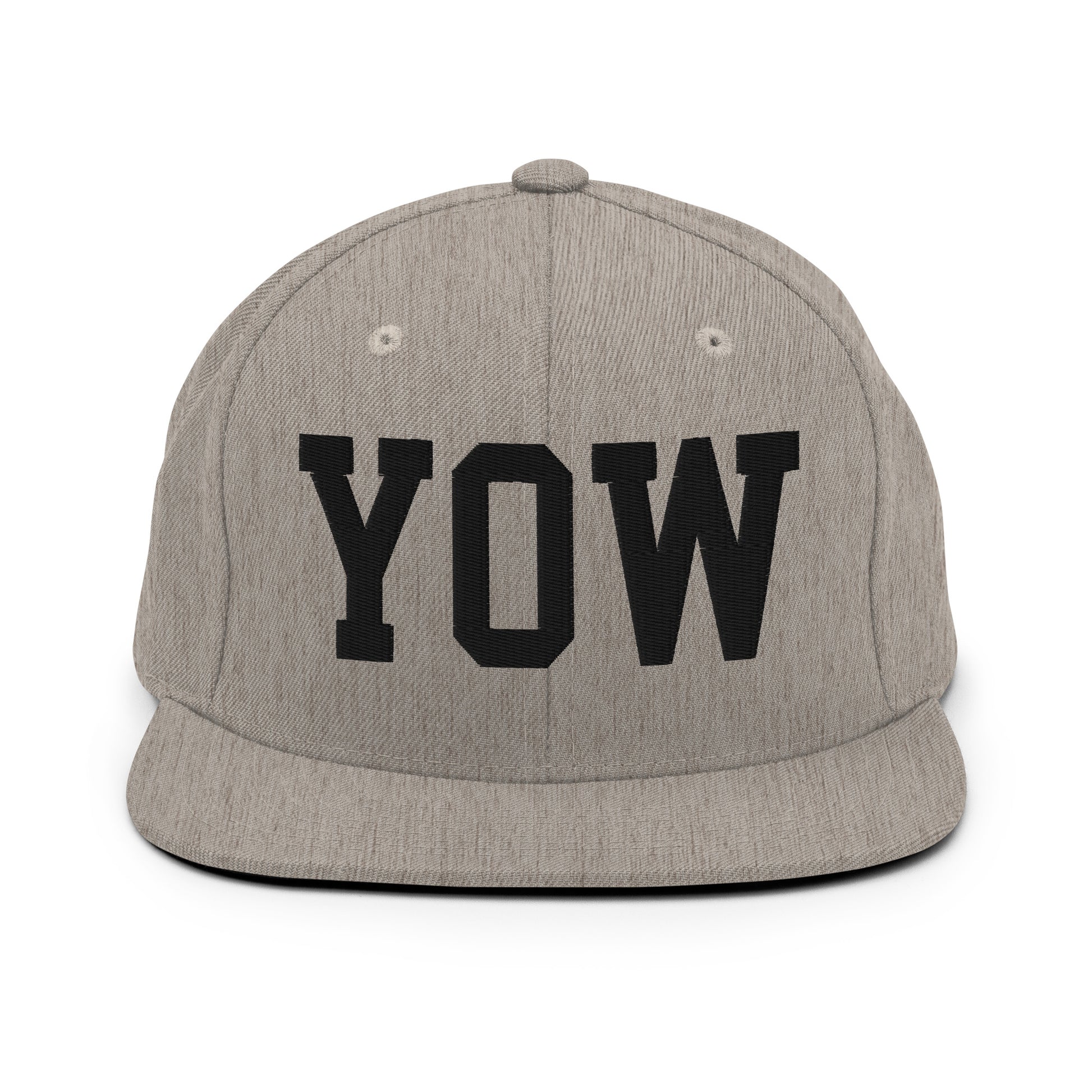 College-Style Classic Snapback Hat • Black • YOW Ottawa Souvenir • YHM Designs - Image 27
