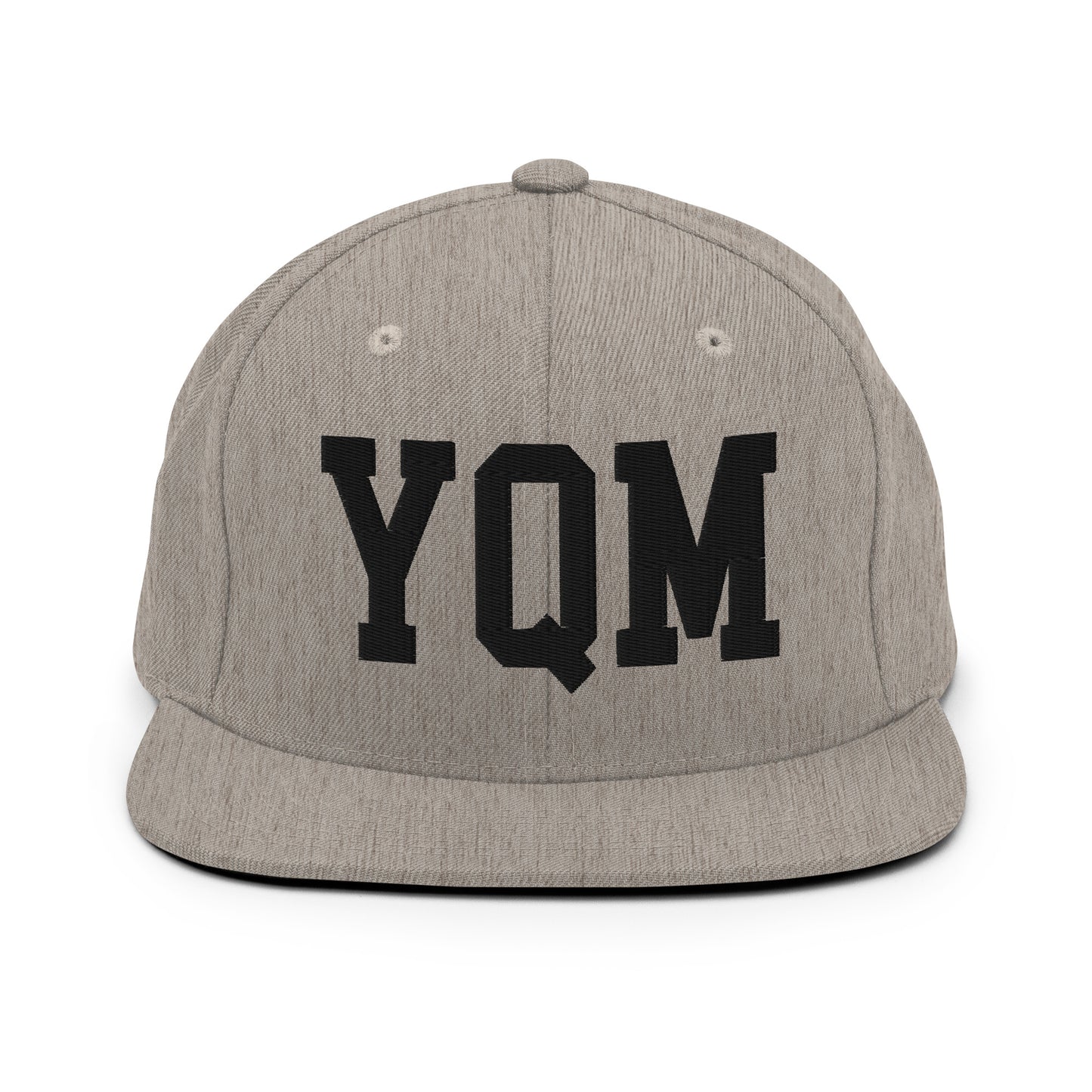 College-Style Classic Snapback Hat • Black • YQM Moncton • YHM Designs - Image 27