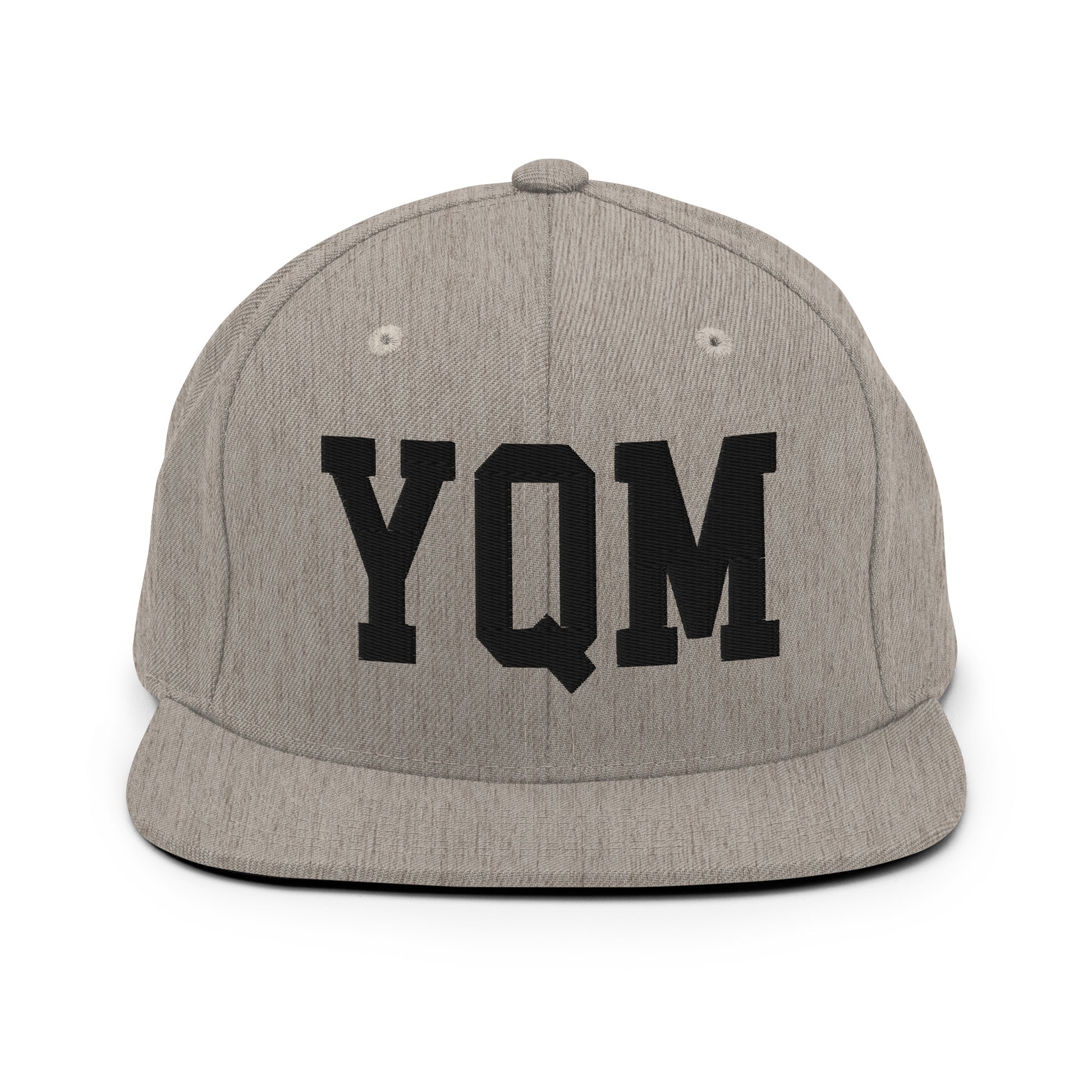 College-Style Classic Snapback Hat • Black • YQM Moncton • YHM Designs - Image 27