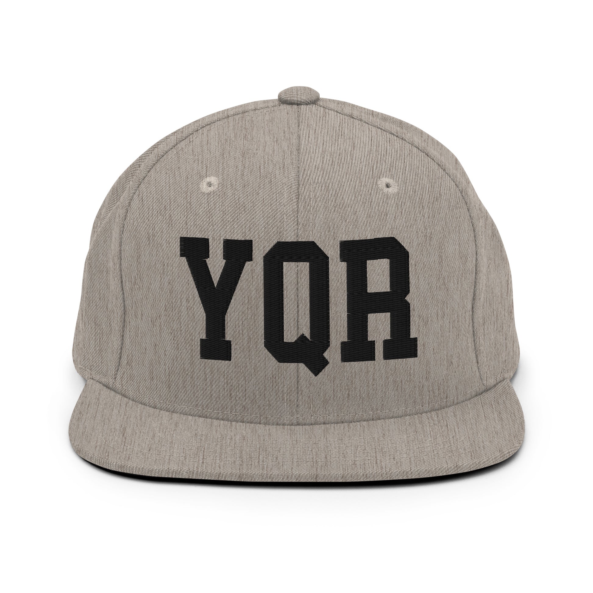 College-Style Classic Snapback Hat • Black • YQR Regina • YHM Designs - Image 27