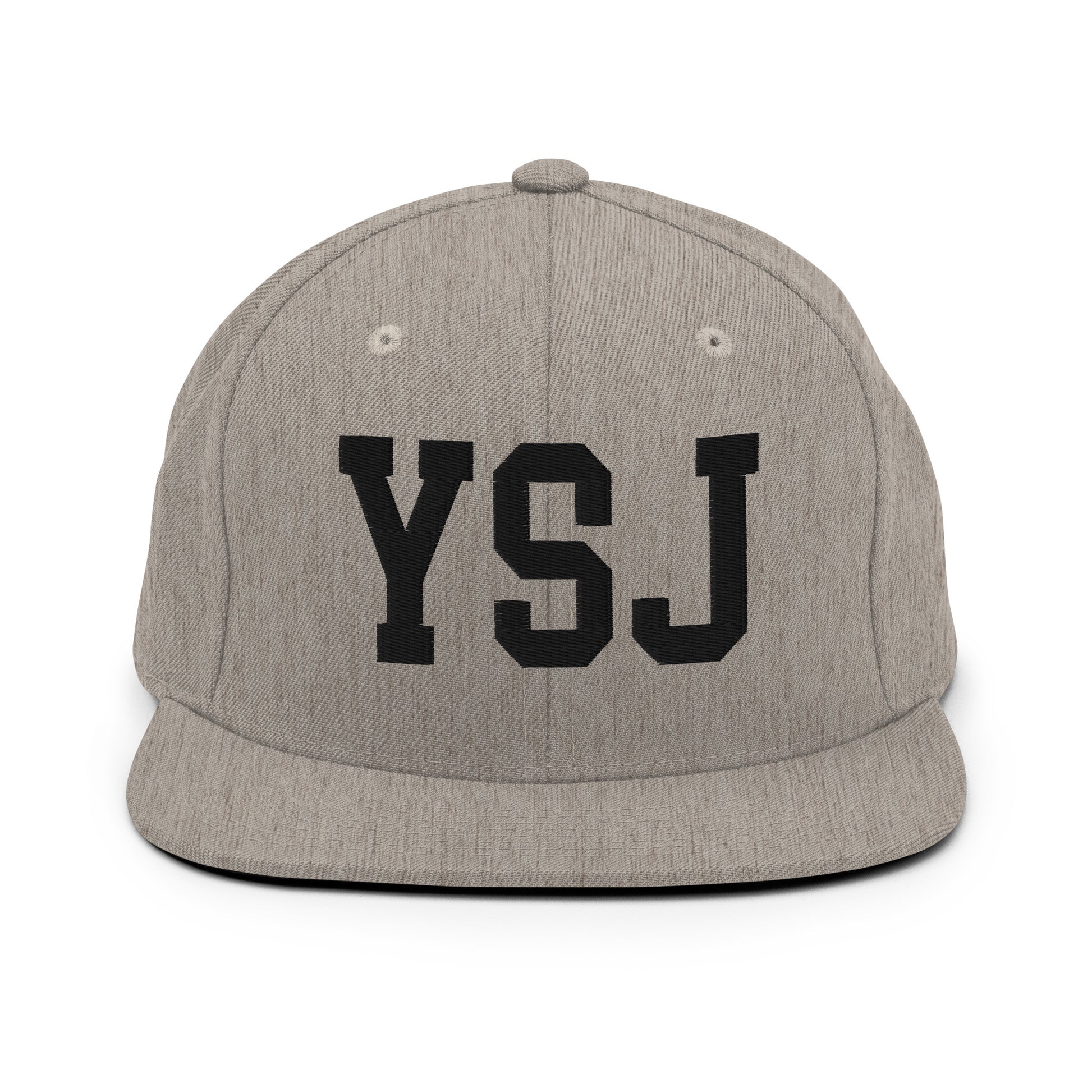 College-Style Classic Snapback Hat • Black • YSJ Saint John Souvenir • YHM Designs - Image 27