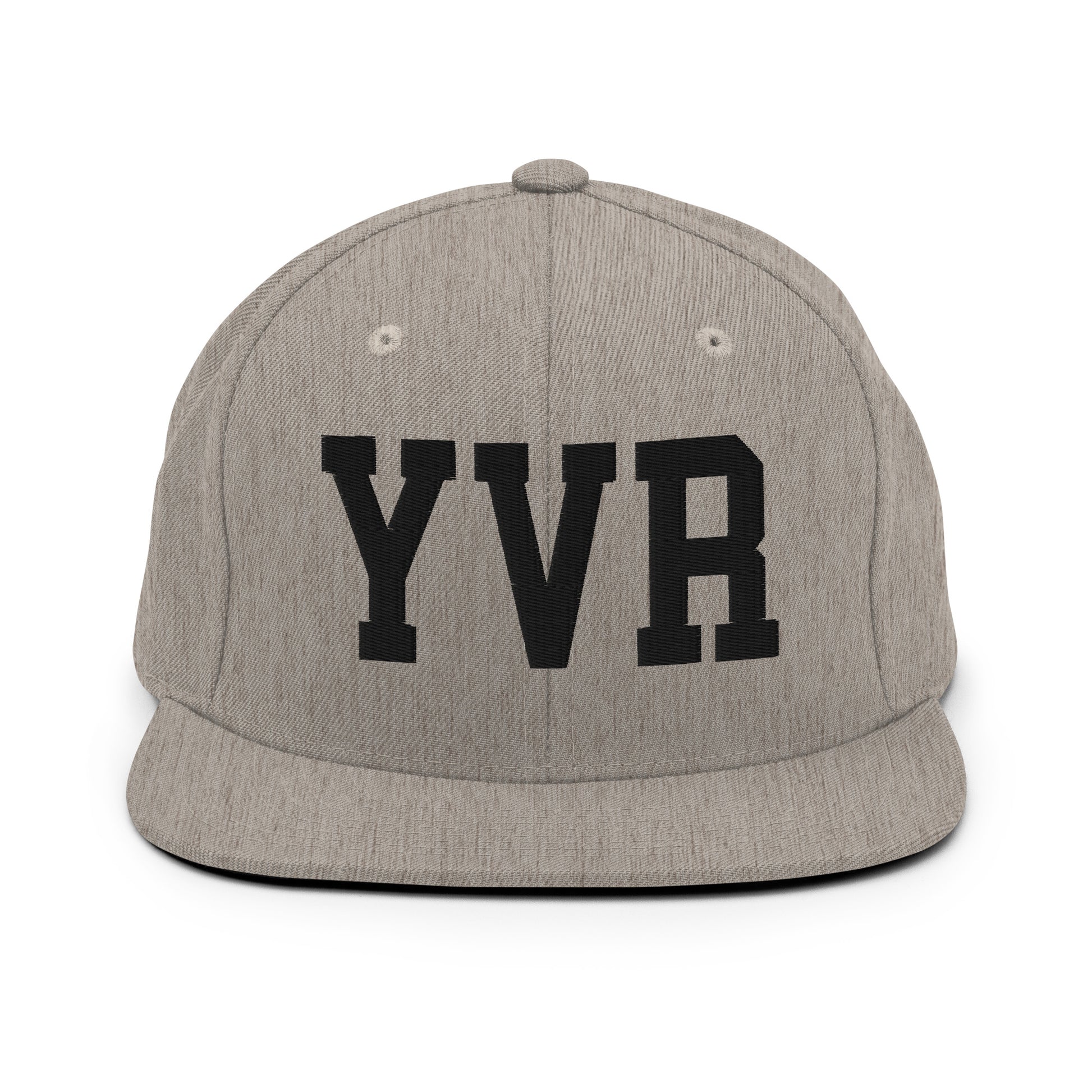College-Style Classic Snapback Hat • Black • YVR Vancouver • YHM Designs - Image 27