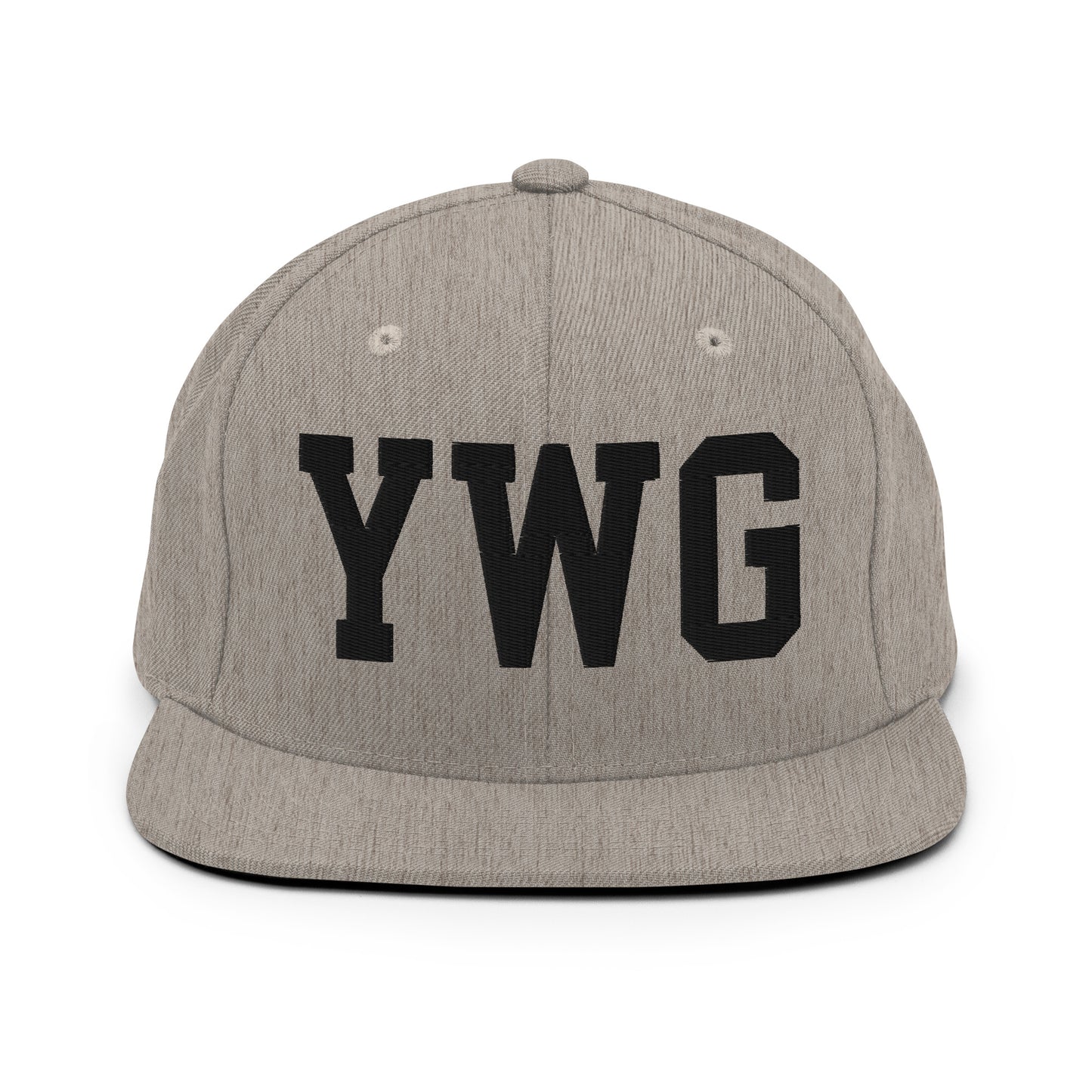 College-Style Classic Snapback Hat • Black • YWG Winnipeg Souvenir • YHM Designs - Image 27