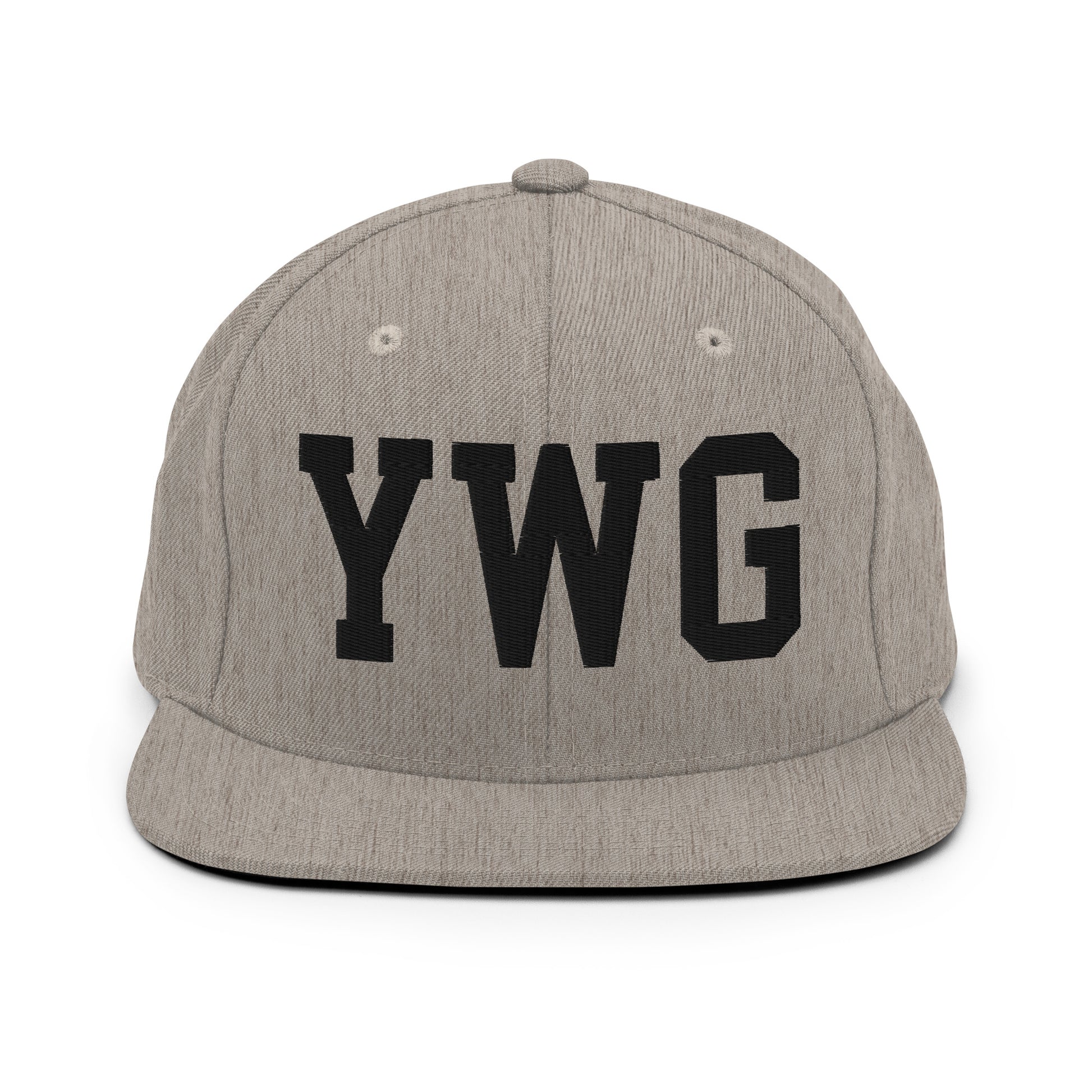 College-Style Classic Snapback Hat • Black • YWG Winnipeg Souvenir • YHM Designs - Image 27