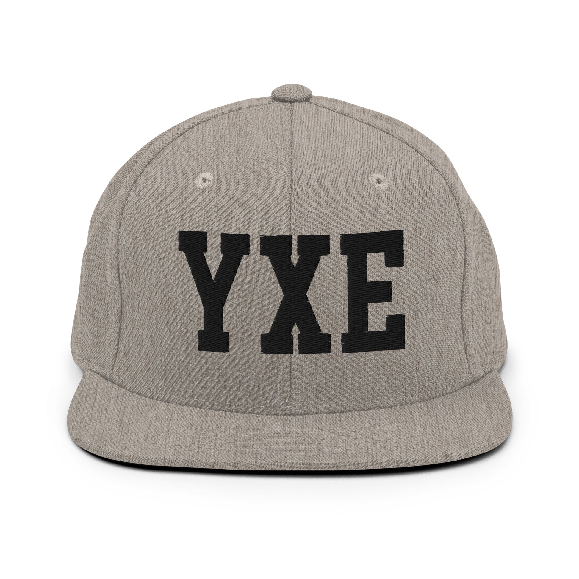 College-Style Classic Snapback Hat • Black • YXE Saskatoon • YHM Designs - Image 27