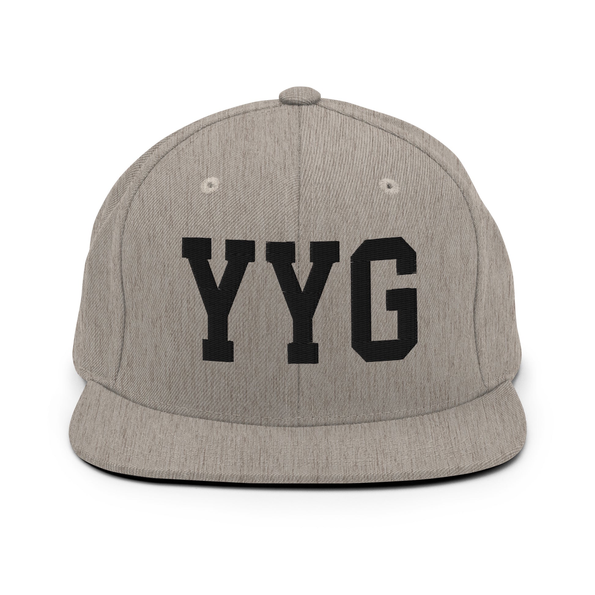 College-Style Classic Snapback Hat • Black • YYG Charlottetown • YHM Designs - Image 27