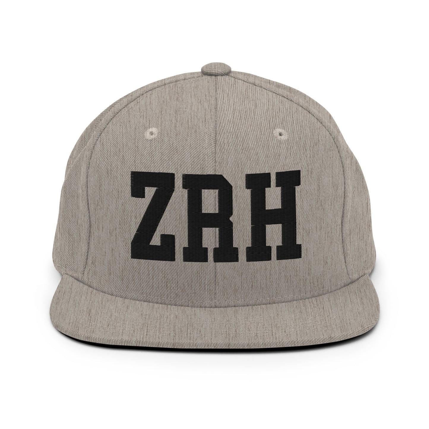 College-Style Classic Snapback Hat • Black • ZRH Zurich Souvenir • YHM Designs - Image 27